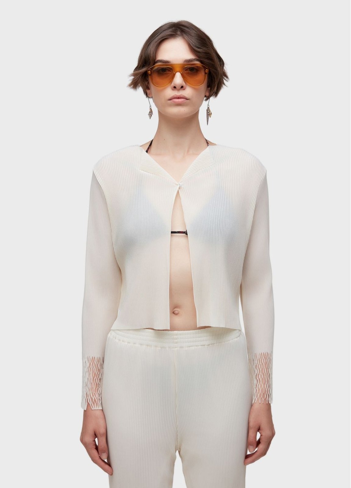 Vista 2 Cardigan plisse Osklen off-white Osklen off-white