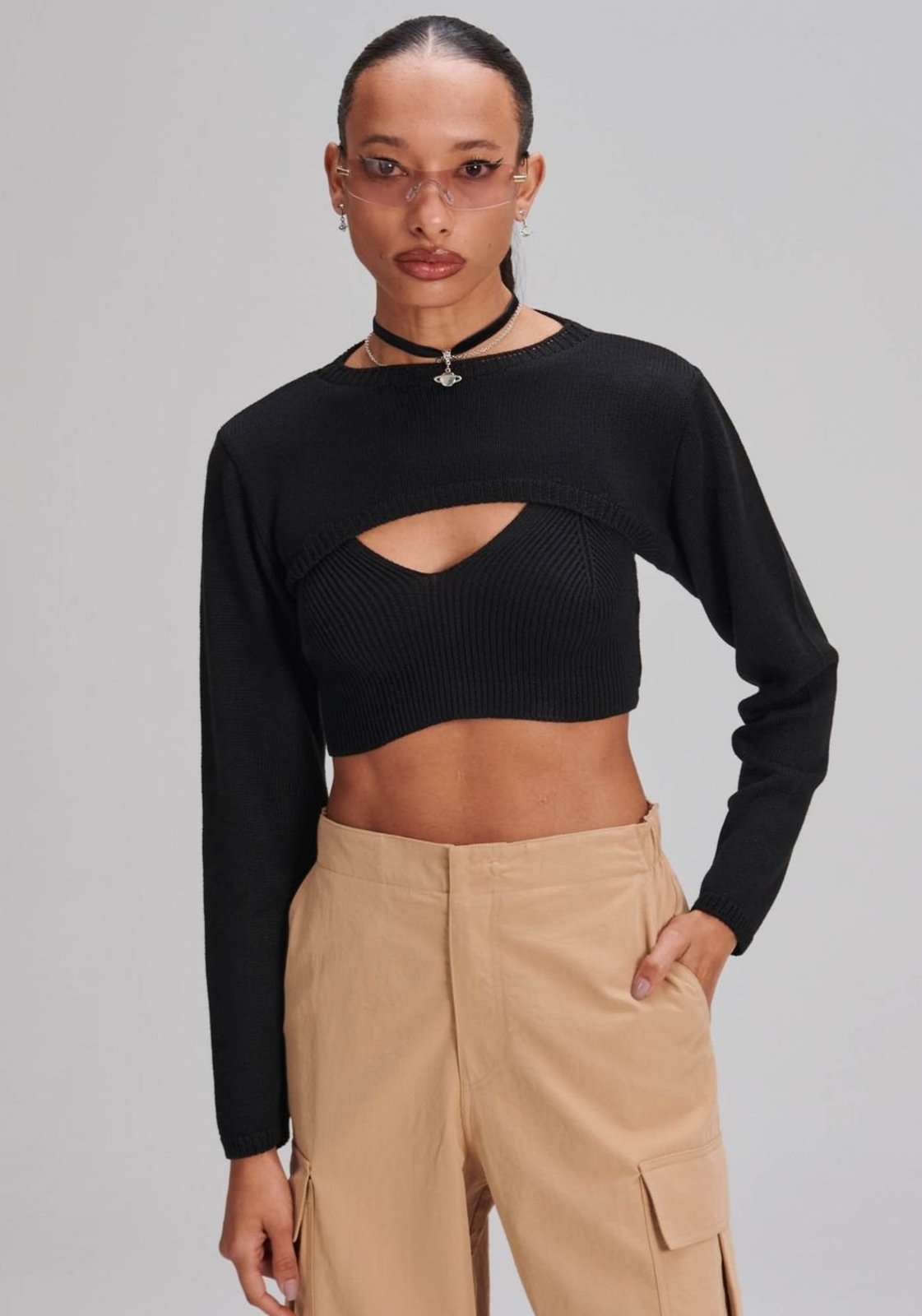 Blusa Tricot com Sobreposição My Favorite Things