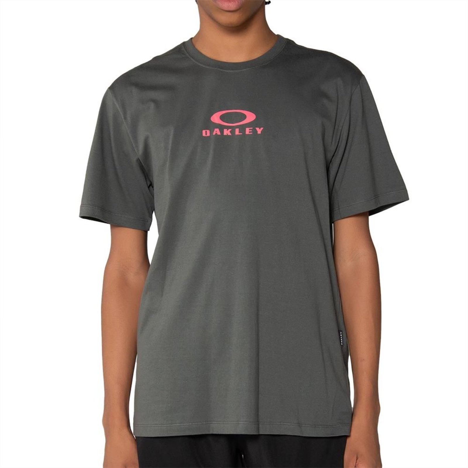 Camiseta Oakley Bark New Masculina Cinza Escuro
