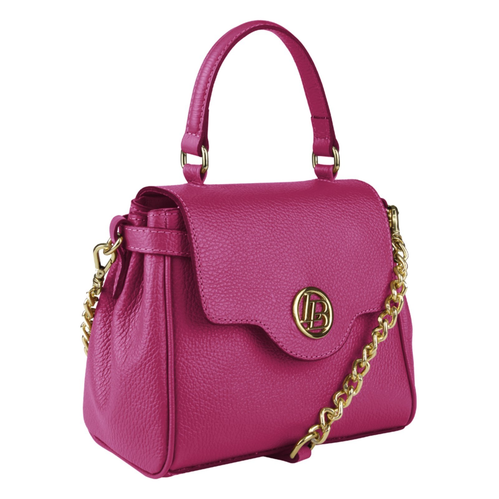 Bolsa feminina em couro Linea Bella 5224 Rosa