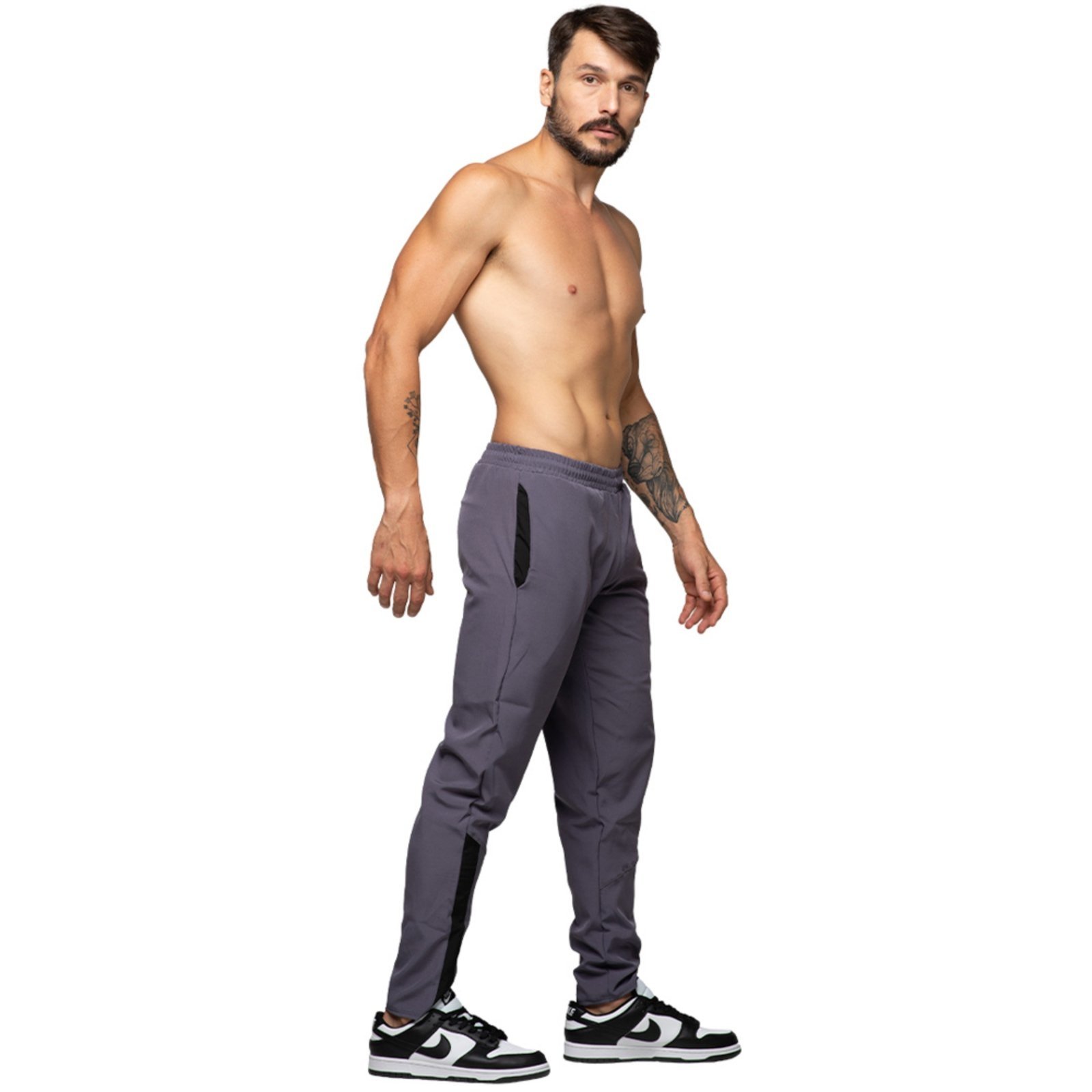 Calça Esportiva Com Bolso Fristyle Tactel Cinza