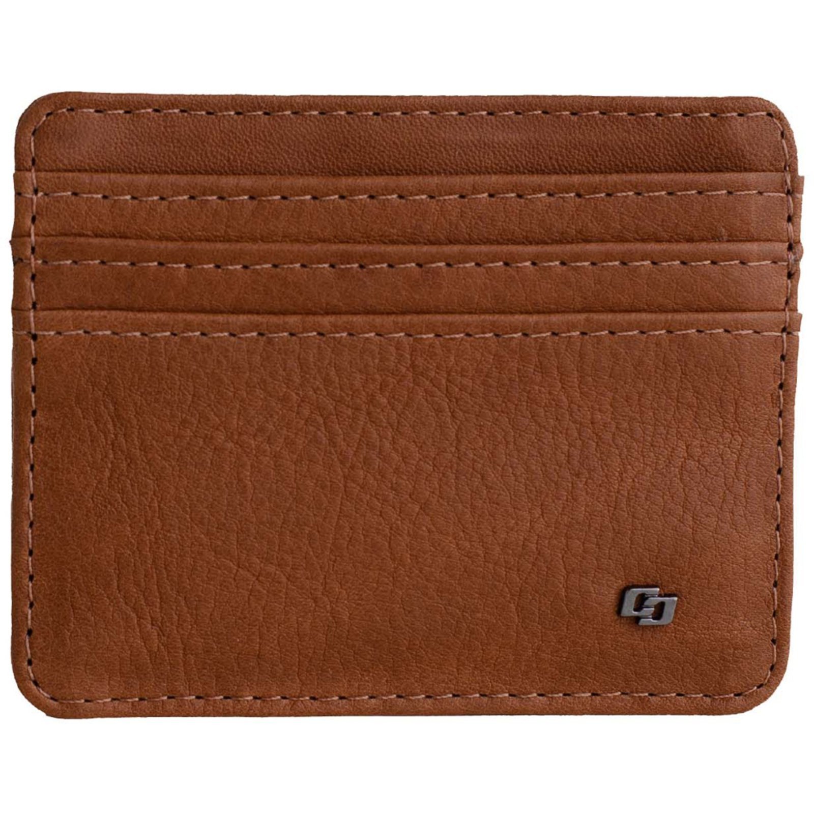 Vista 2 Porta Cartão Couro Colcci Placa Caramelo Masculino marrom Colcci marrom