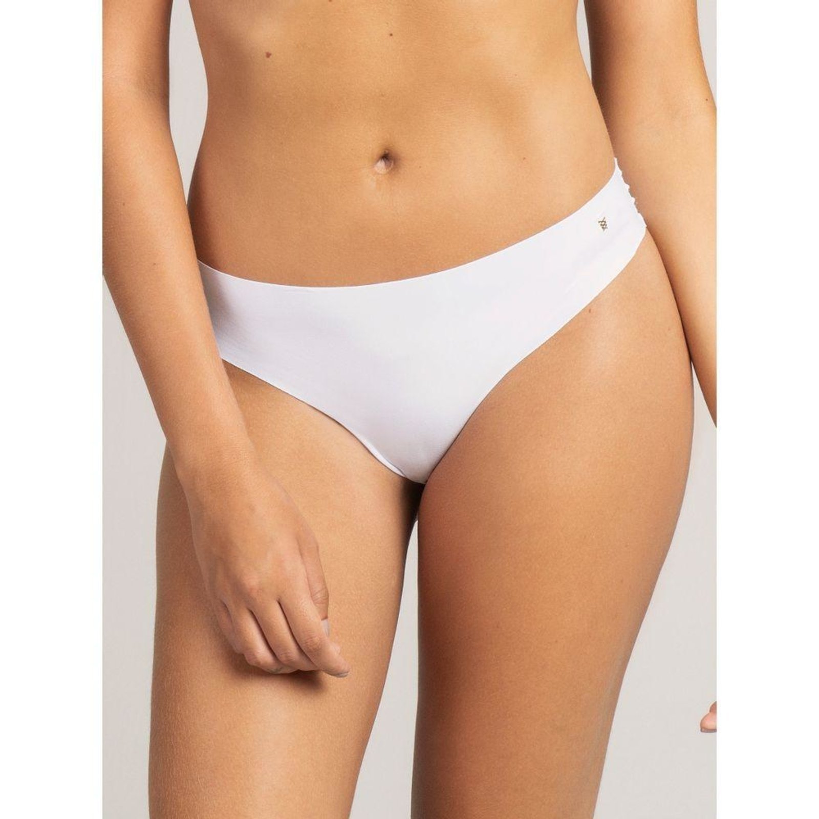 Vista 3 Calcinha Biquíni Microfibra Essentials Laser Loungerie branco Loungerie branco