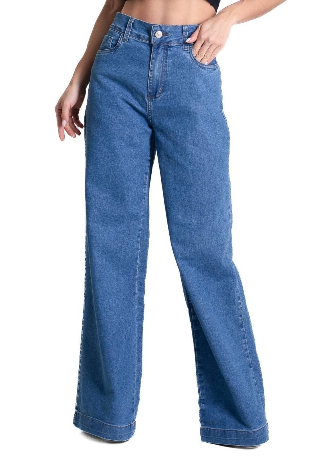 Calça Jeans Sawary Wide Leg - 281738 - Azul - Sawary