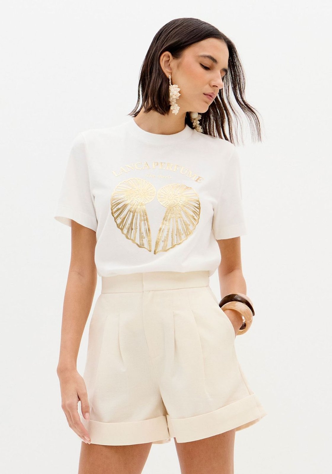T-shirt Com Estampa De Mangas Curtas Lança Perfume