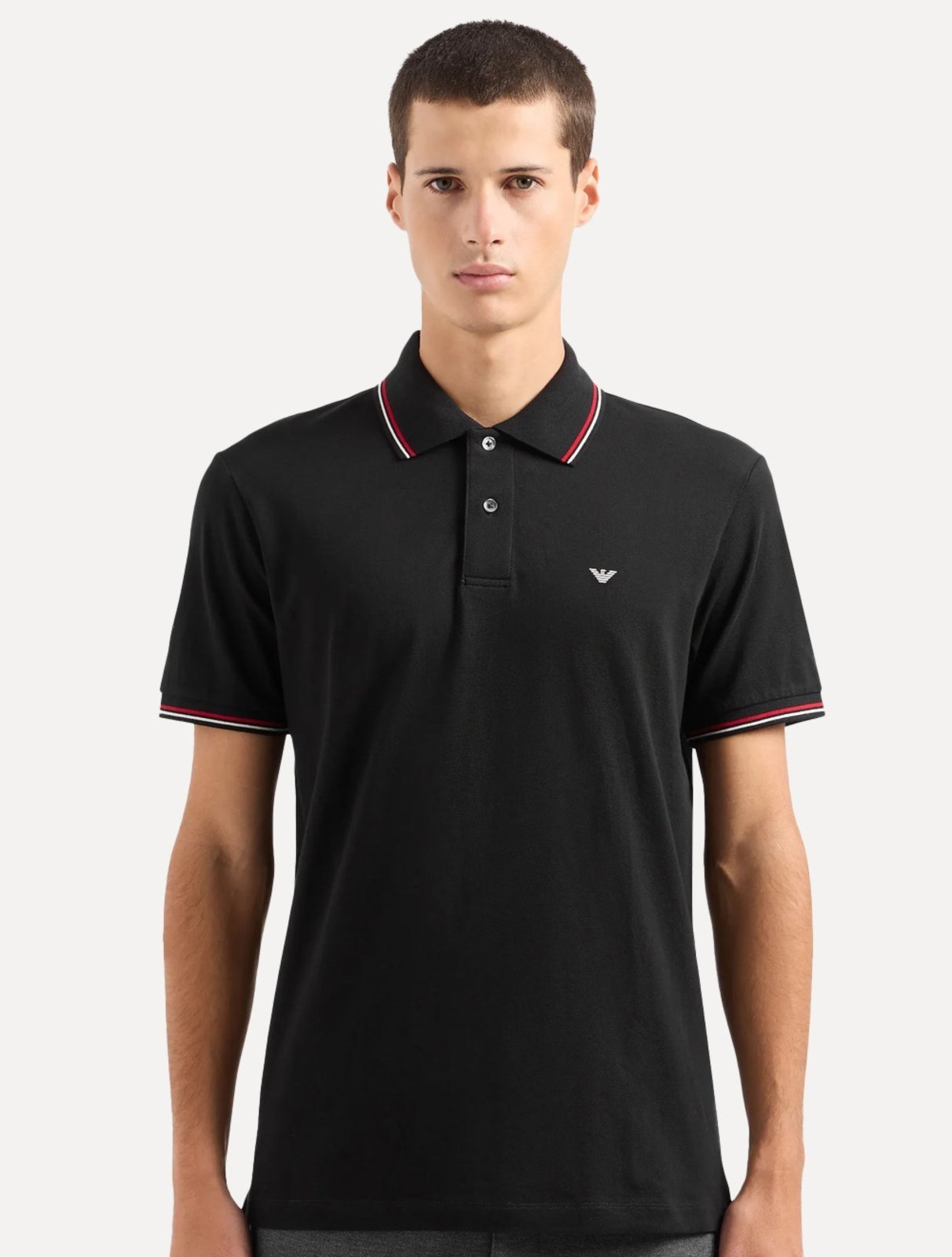 Polo Empório Armani Masculina Essential Friso Preta