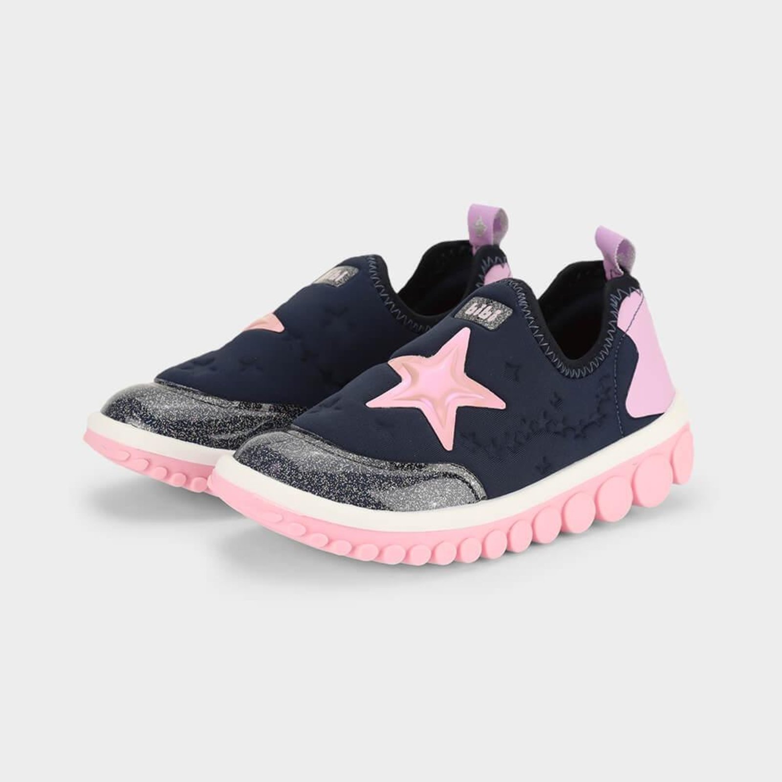 Vista 3 Infantil - Tênis Bibi Roller 2.0 Marinho de Estrelas 22 Calçados Bibi azul Calçados Bibi azul
