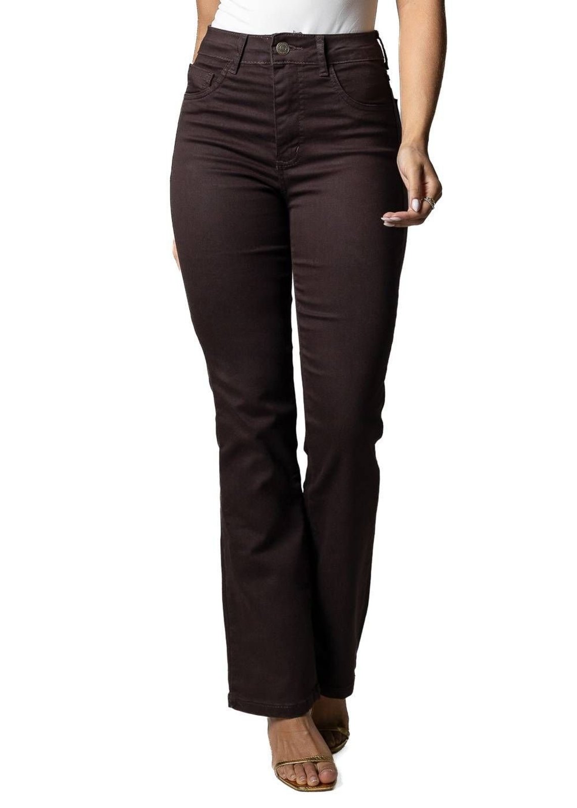 Calça Sarja Sawary Reta - 283994 - Marrom - Sawary