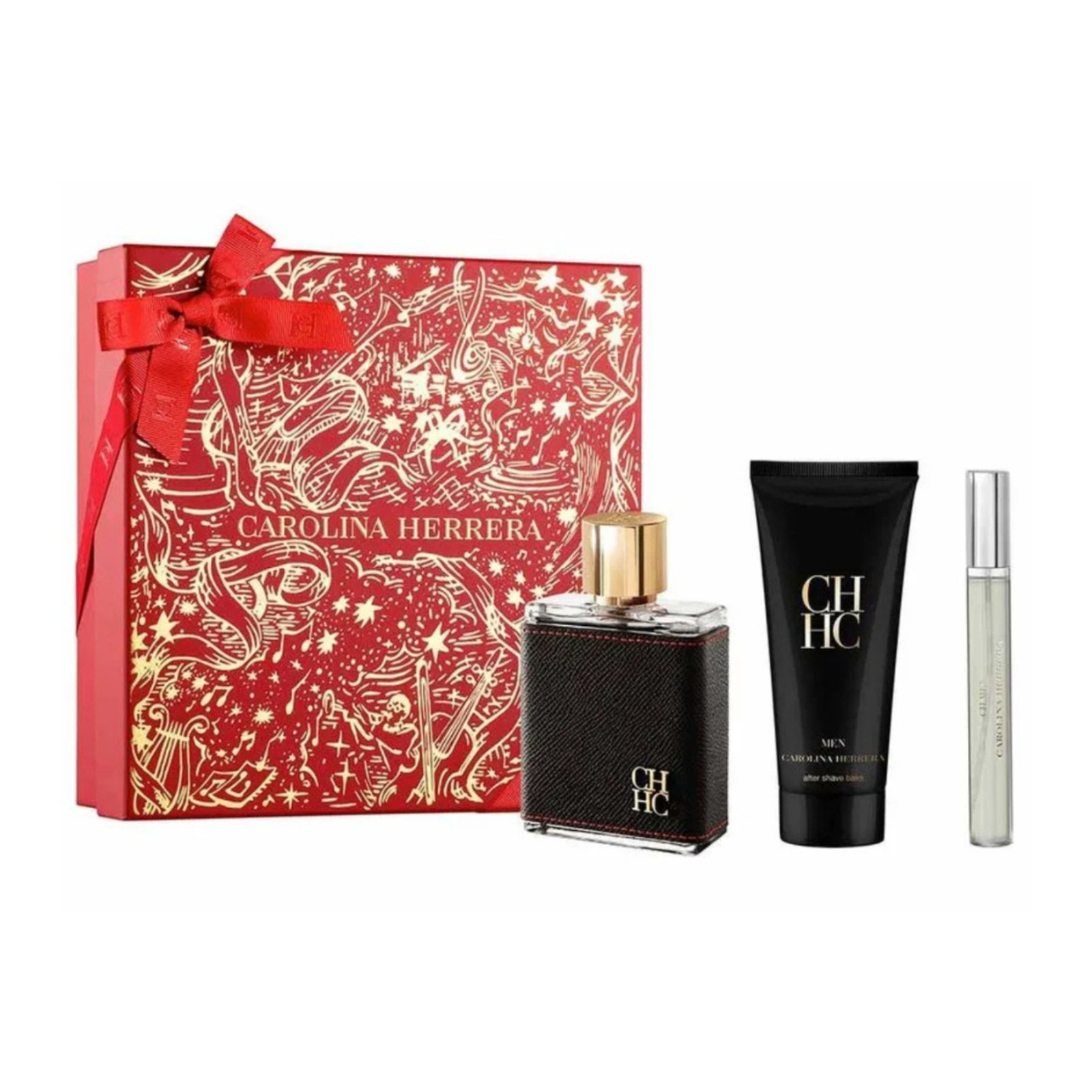 Kit Perfume Masculino CH Men de Carolina Herrera EDT 100ml + Travel Size 10ml + After Balm 100ml