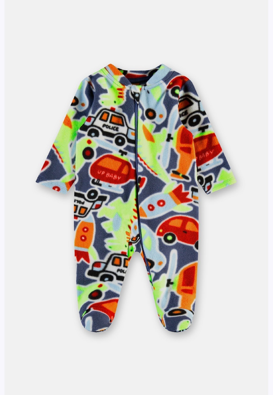 Infantil - Macacão Para Unissex Estampado Up Baby Branco