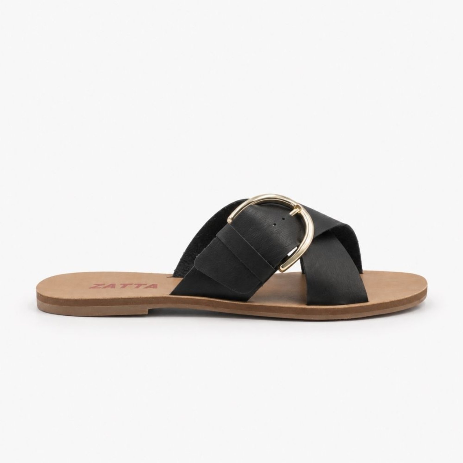 Rasteira Zatta Fivela Lateral Amanda Preto