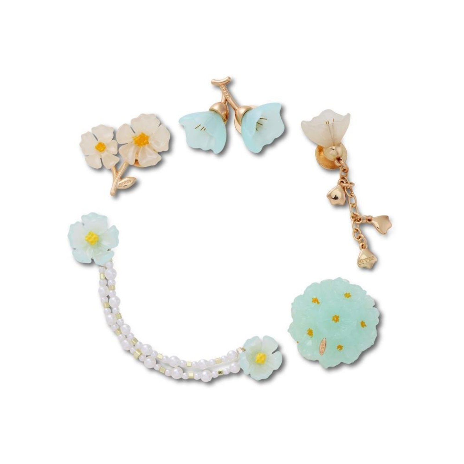 Infantil - Jibbitz™ Flores Delicadas Pack Com 5 Peças Único Branco