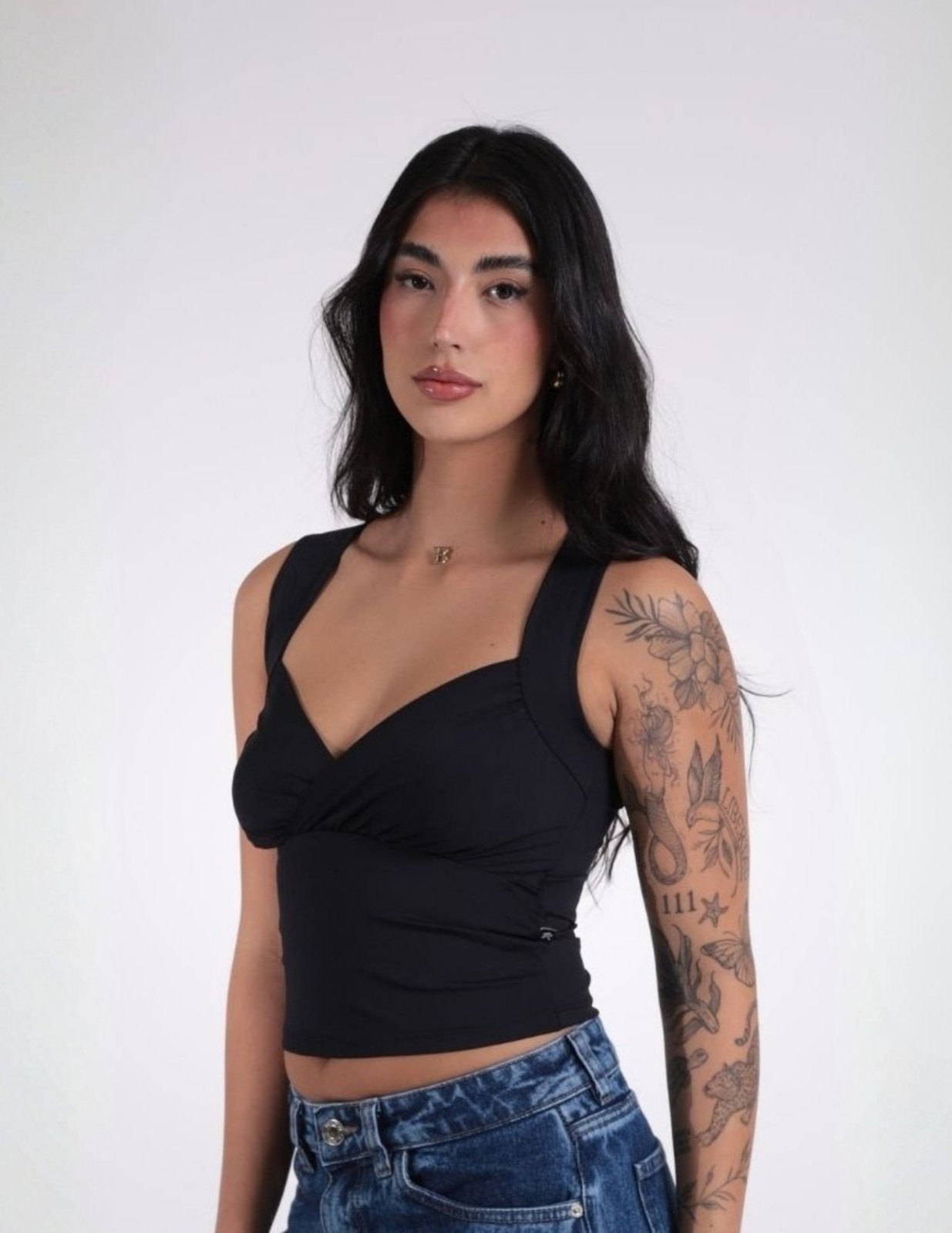 Blusa Feminina Cavada Com Decote Transpassado Revanche-BL.FEM.00259