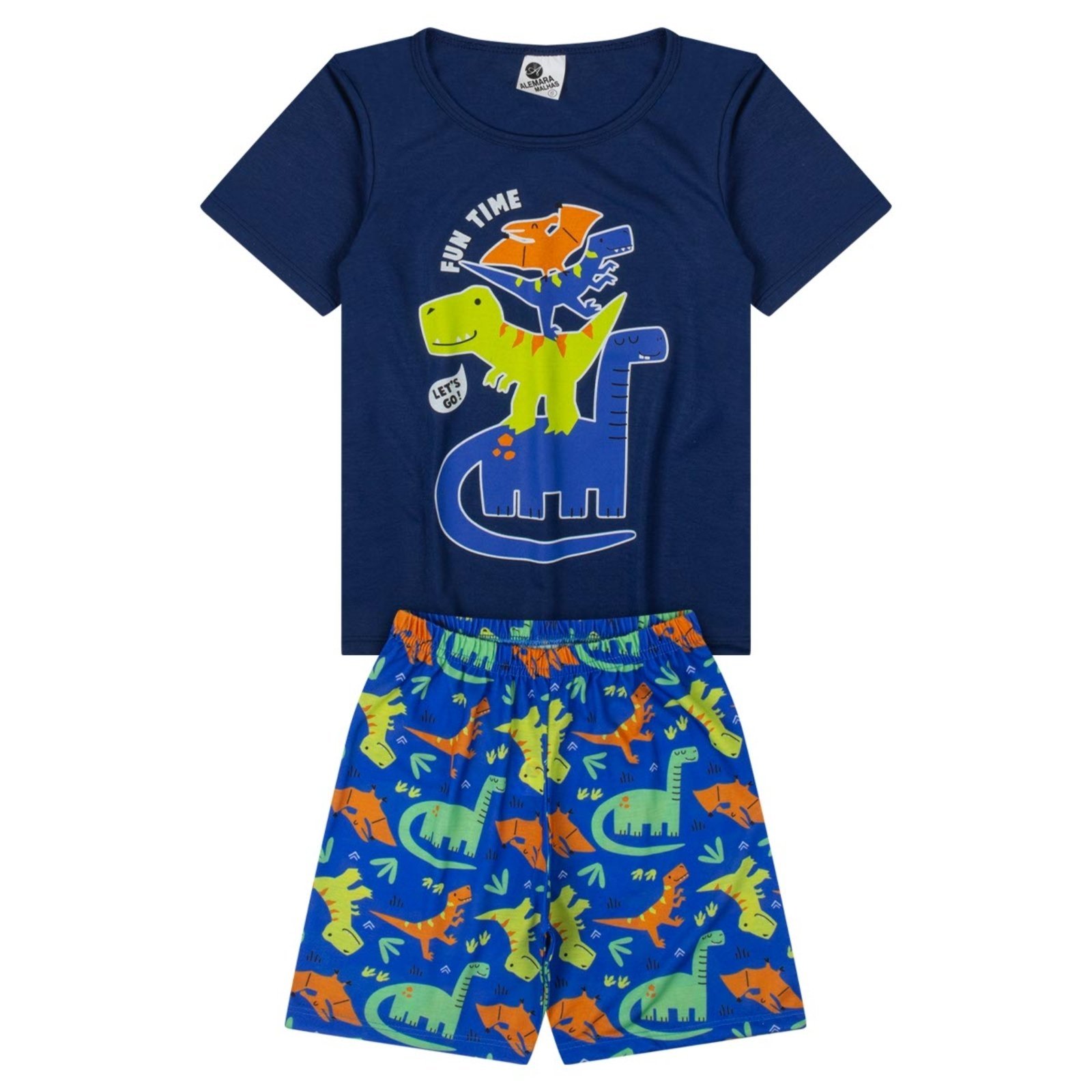 Vista 2 Pijama Menino Curto Dinos Marinho Alemara azul marinho Alemara azul marinho