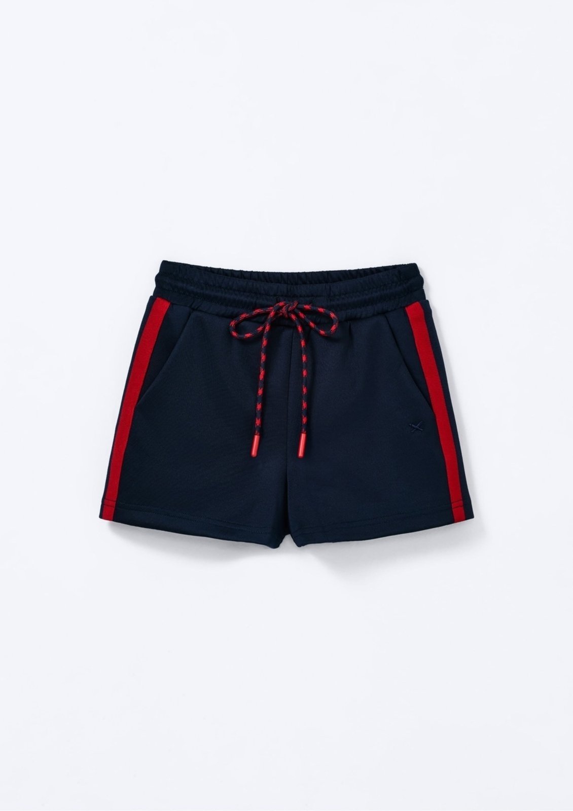 Vista 2 Infantil - Shorts Menina Reto Faixas Laterais Hering Hering Kids azul marinho Hering Kids azul marinho