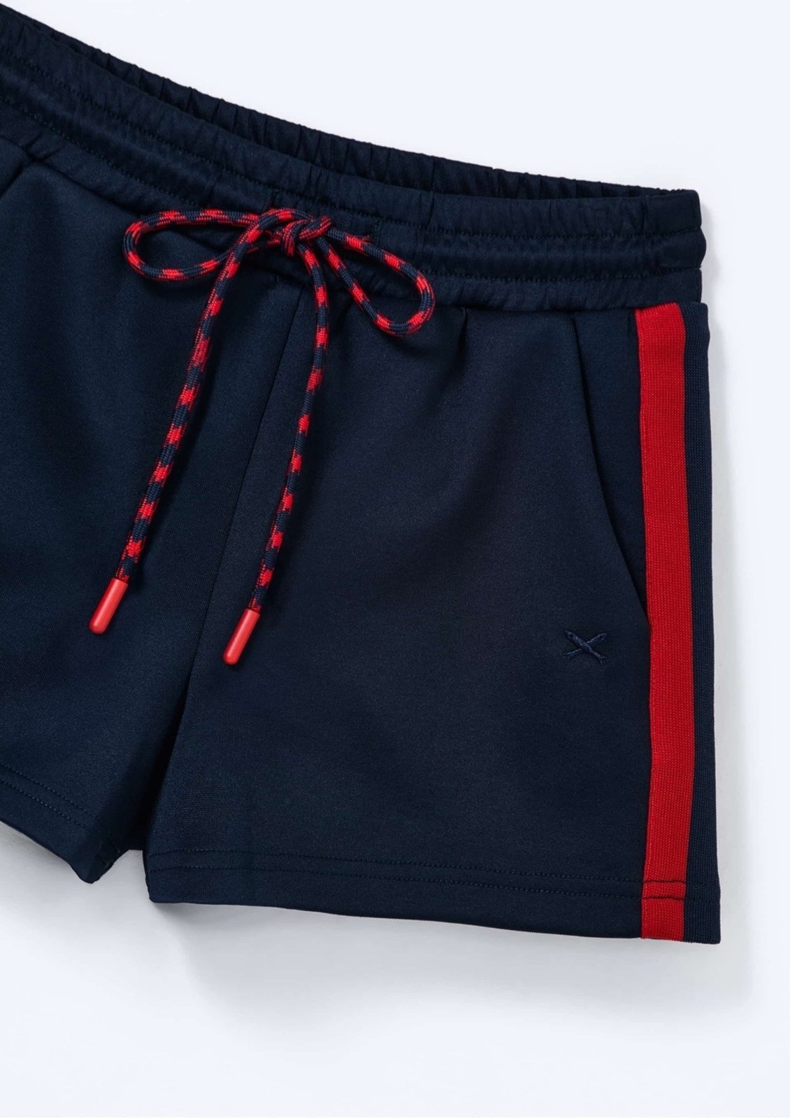 Vista 3 Infantil - Shorts Menina Reto Faixas Laterais Hering Hering Kids azul marinho Hering Kids azul marinho