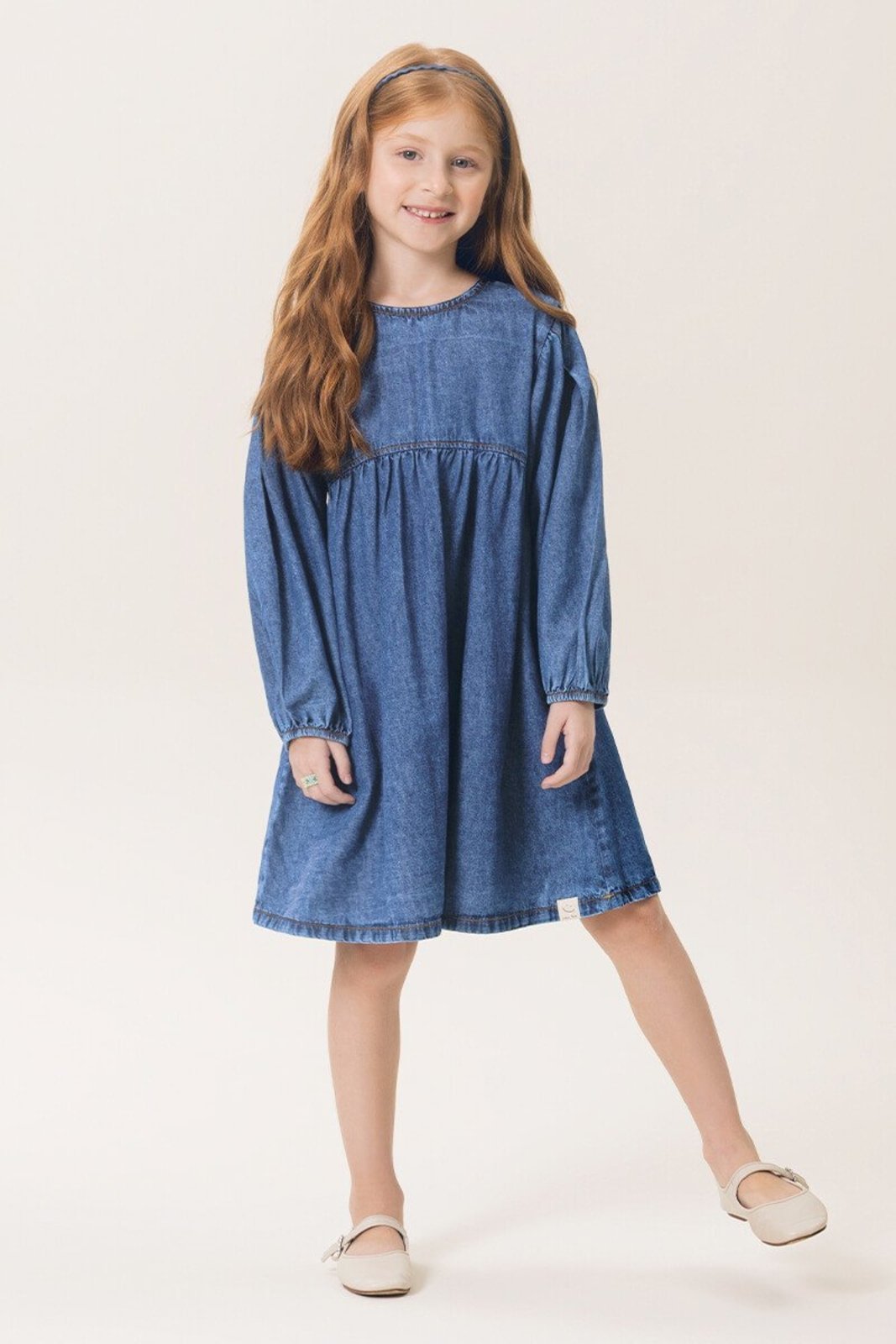 Infantil - Vestido Bugbee Em Jeans Leve