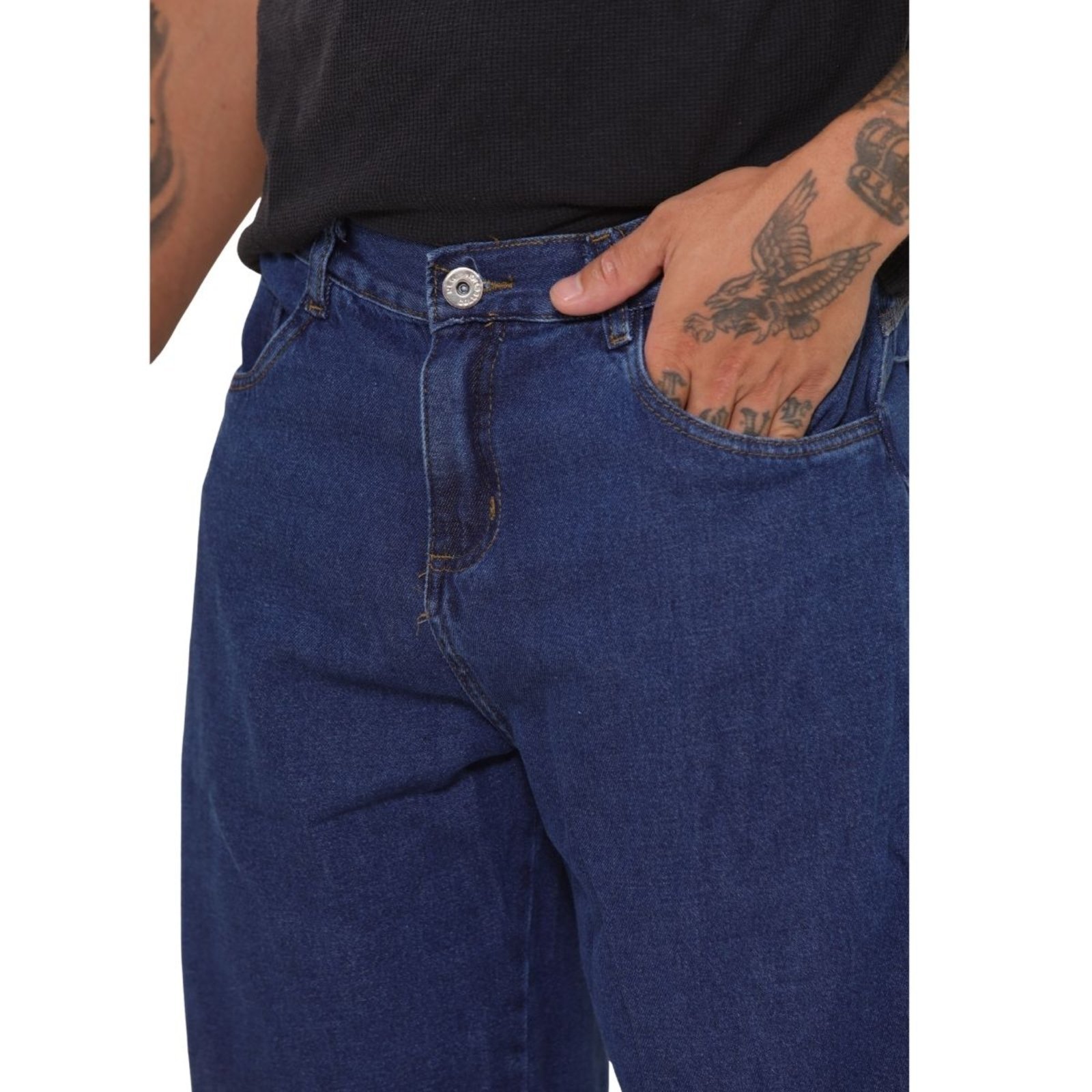 Vista 3 Jorts Masculino Jeans Escuro azul azul