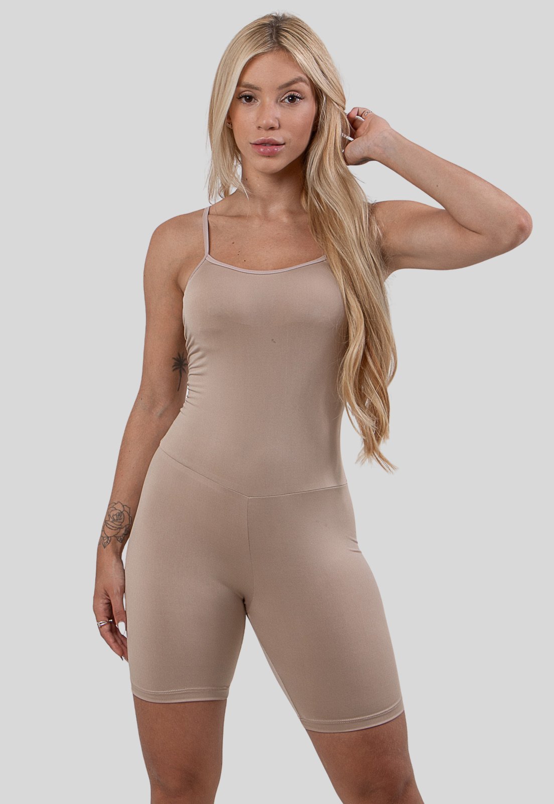 Macaquinho Segunda Pele Linha Noite Anagua Underwear Feminino Alcinha Bege