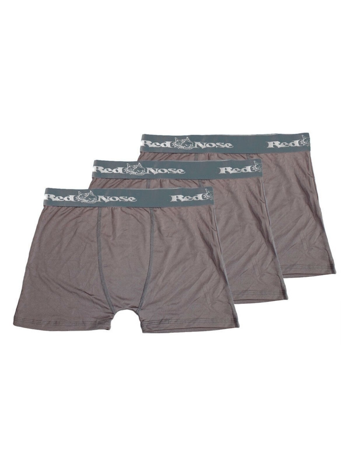 Kit com 3 Cuecas Boxer Red Nose 320 Cinza