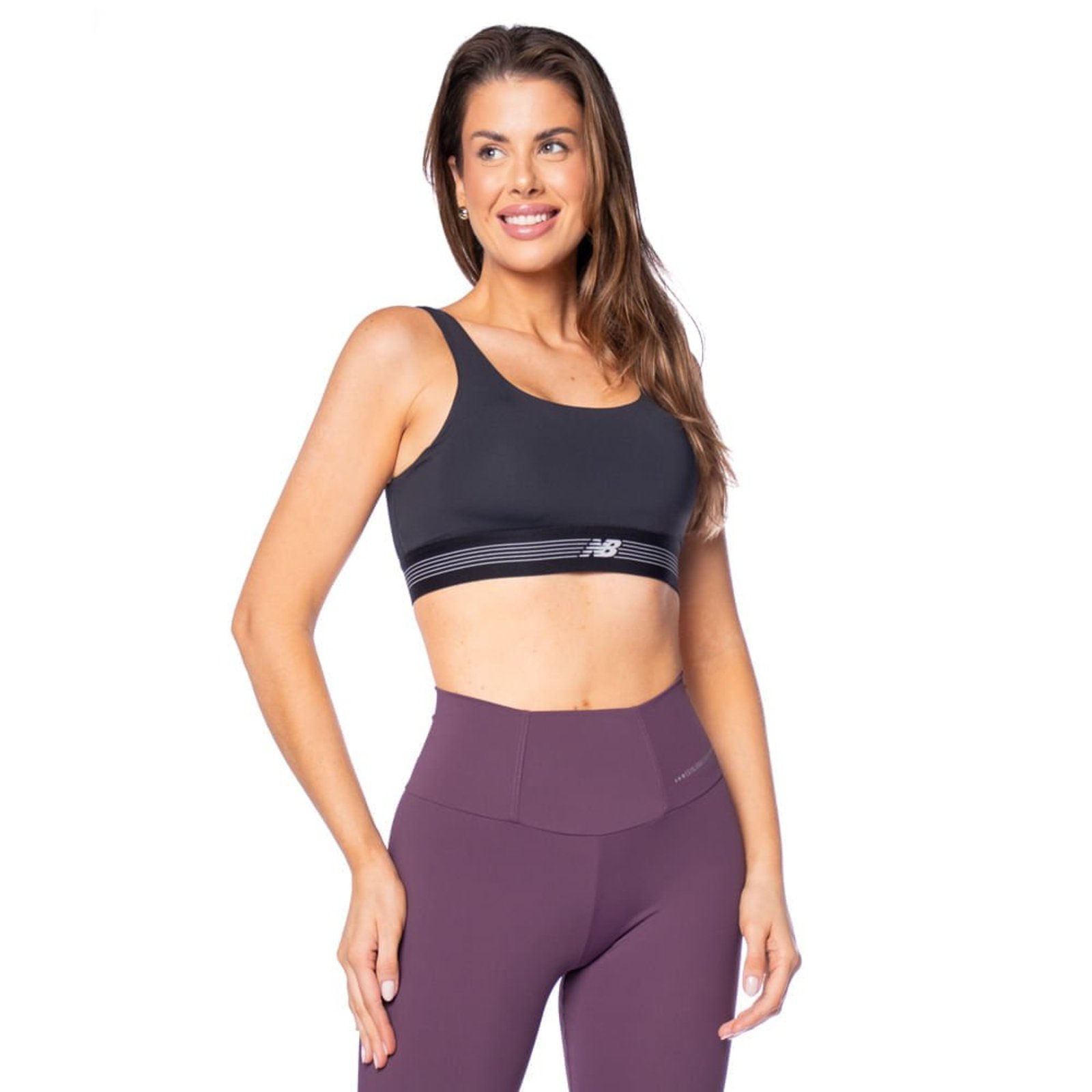 Top Feminino New Balance Médio Suporte Preto