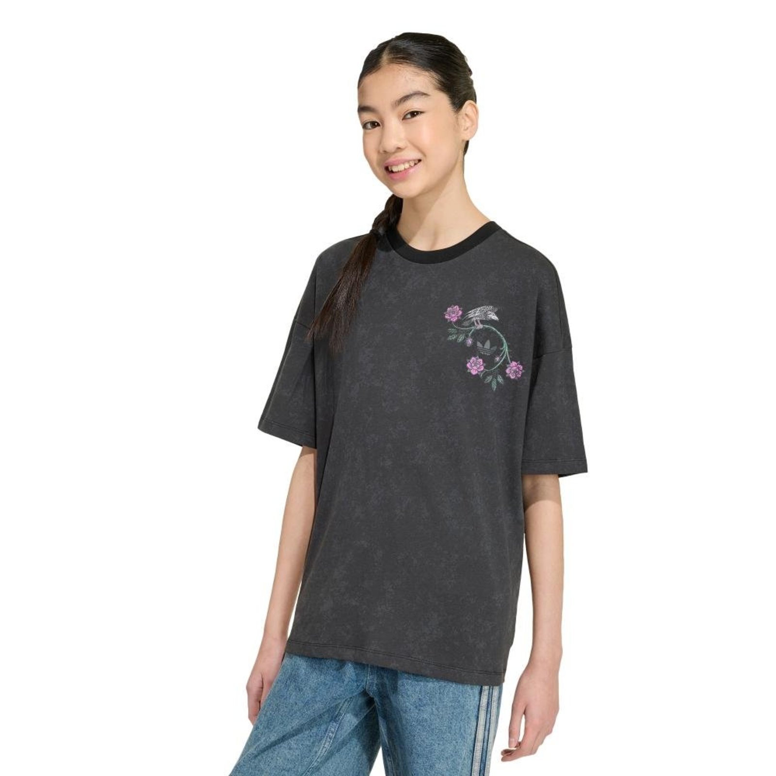 Infantil - CAMISETA ADIDAS DISNEY VILLAINS WASHED GFX TAMANHO OVERSIZED Preto