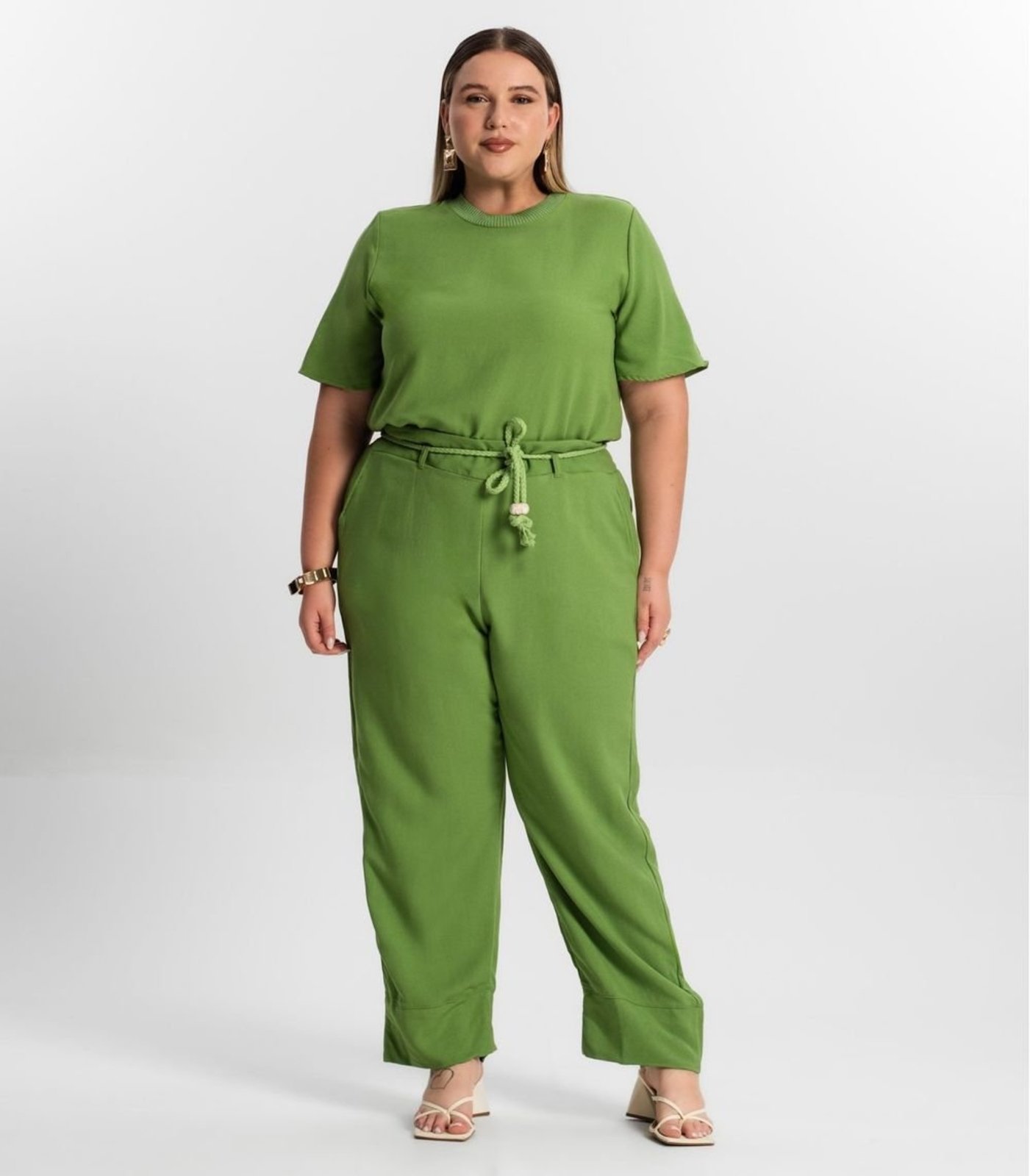Calça Feminina Plus Size Secret Glam Verde