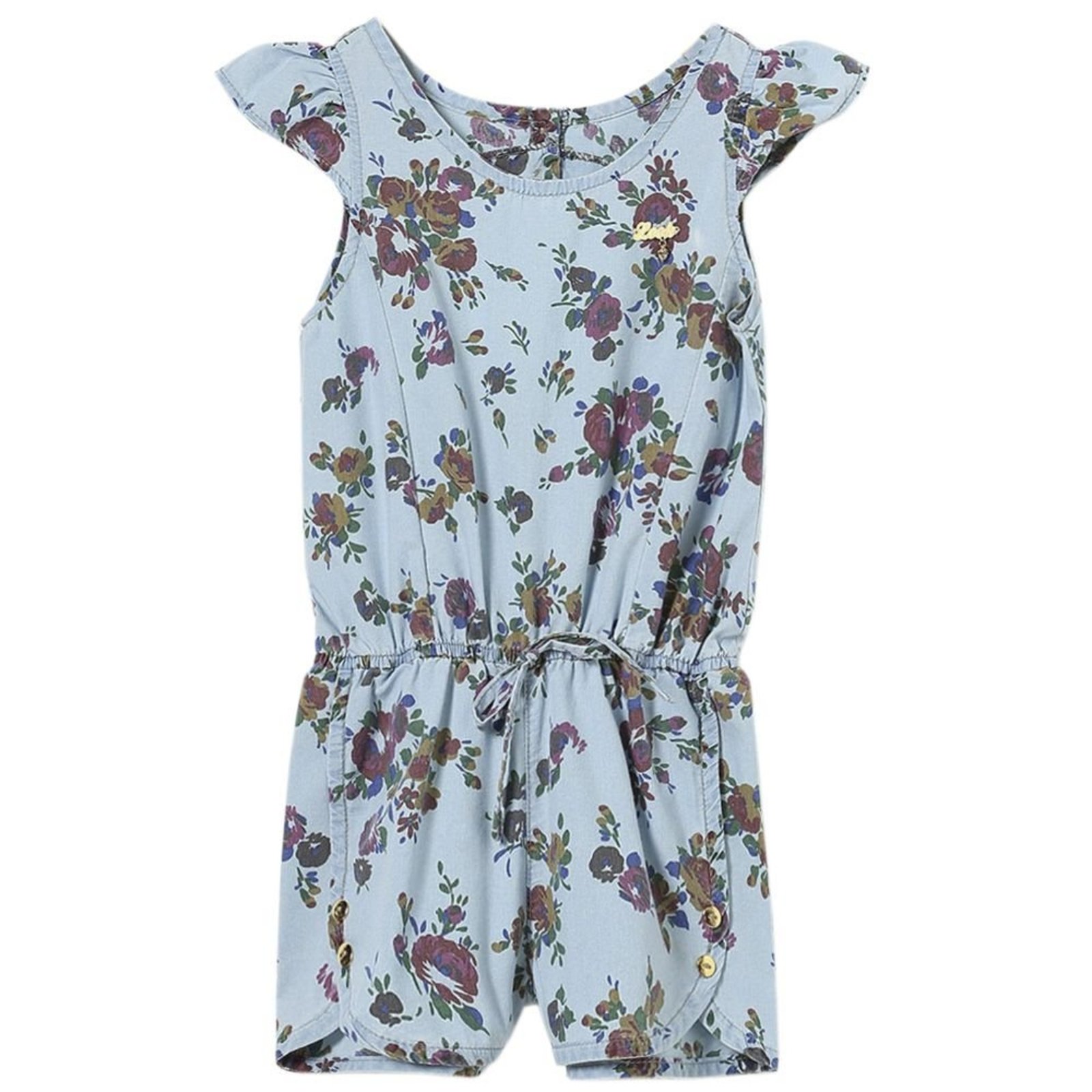 Infantil - Macacão Look Jeans Floral Jeans