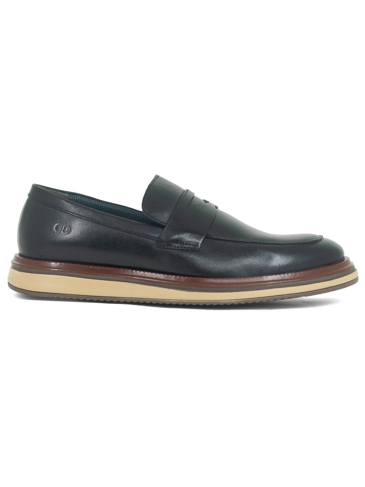 Sapato Social Masculino Democrata Mocassim Durant Couro Legítimo Confortável Clássico Preto