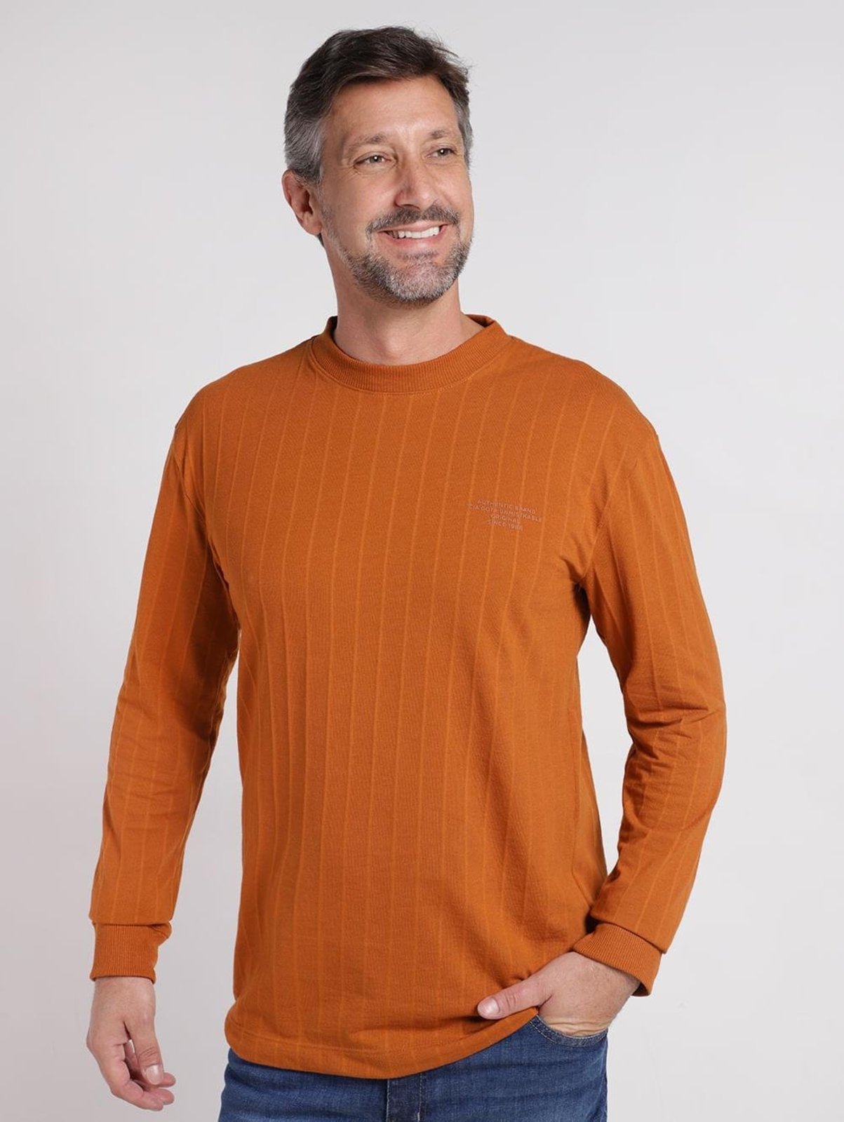 Camiseta Manga Longa Masculina OCRE