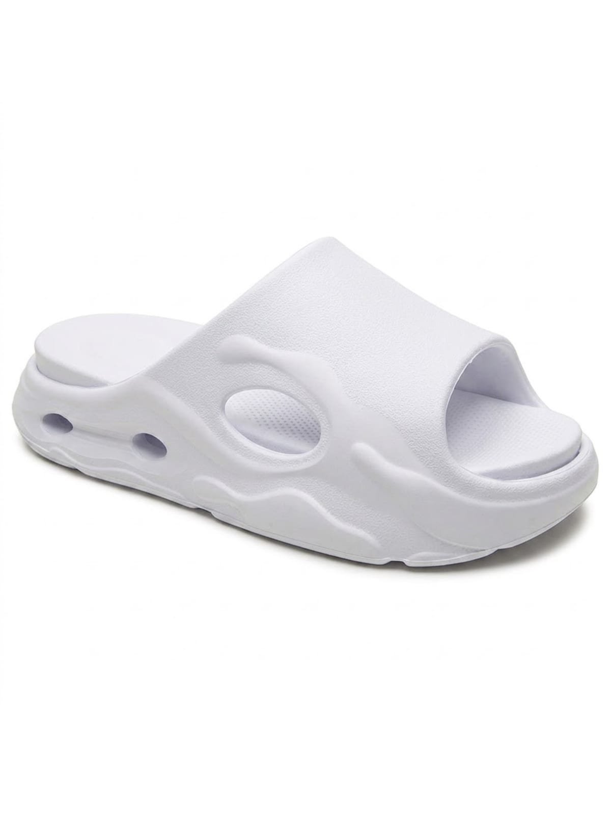 Chinelo Slide Masculino EVA Palmilha Removível Ultraleve Branco