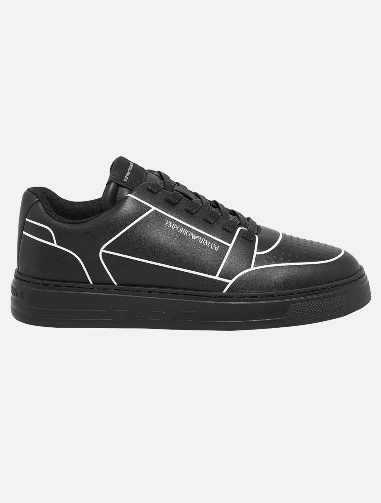 Tênis Empório Armani Masculino White Line Preto
