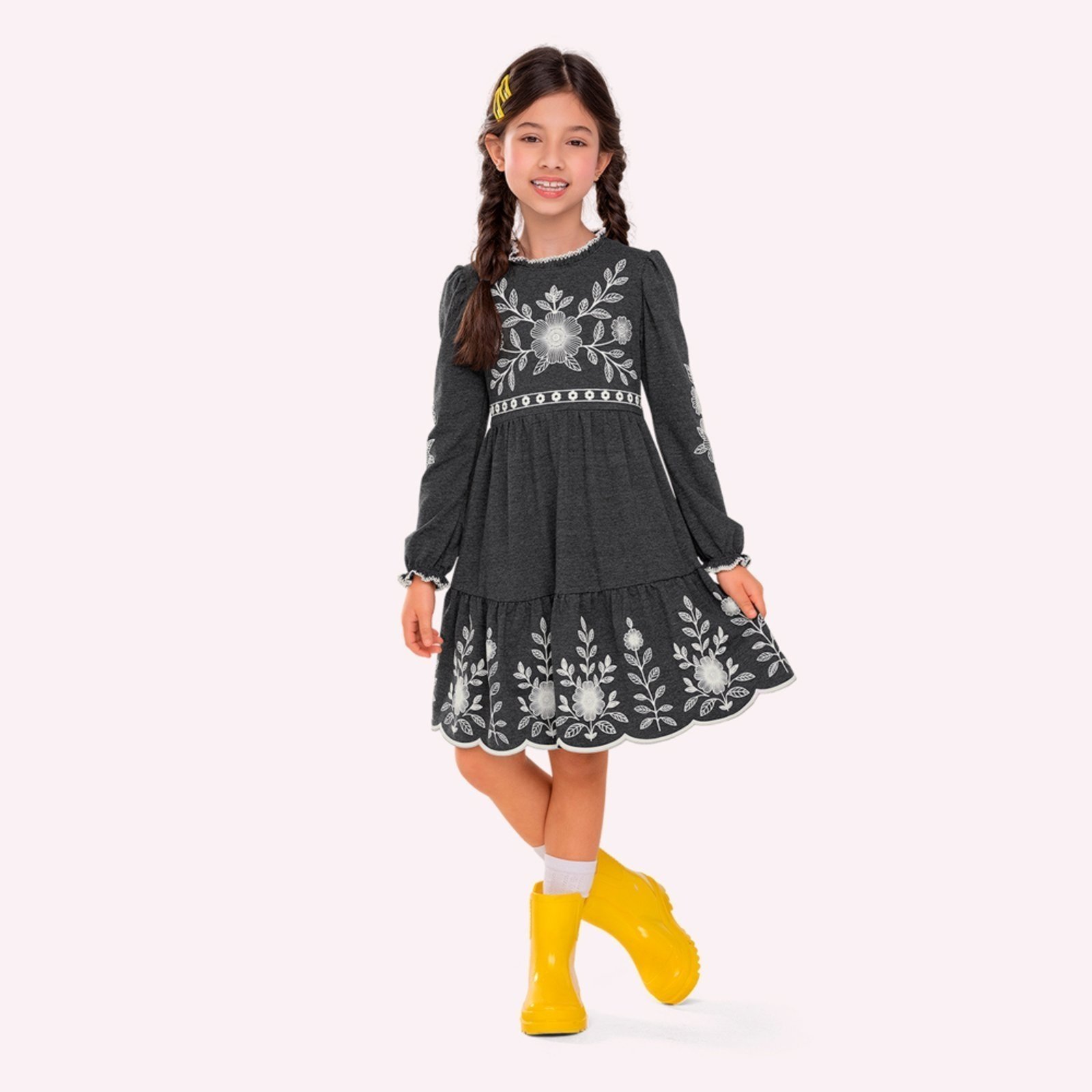 Infantil - Vestido Menina Flores Nanai