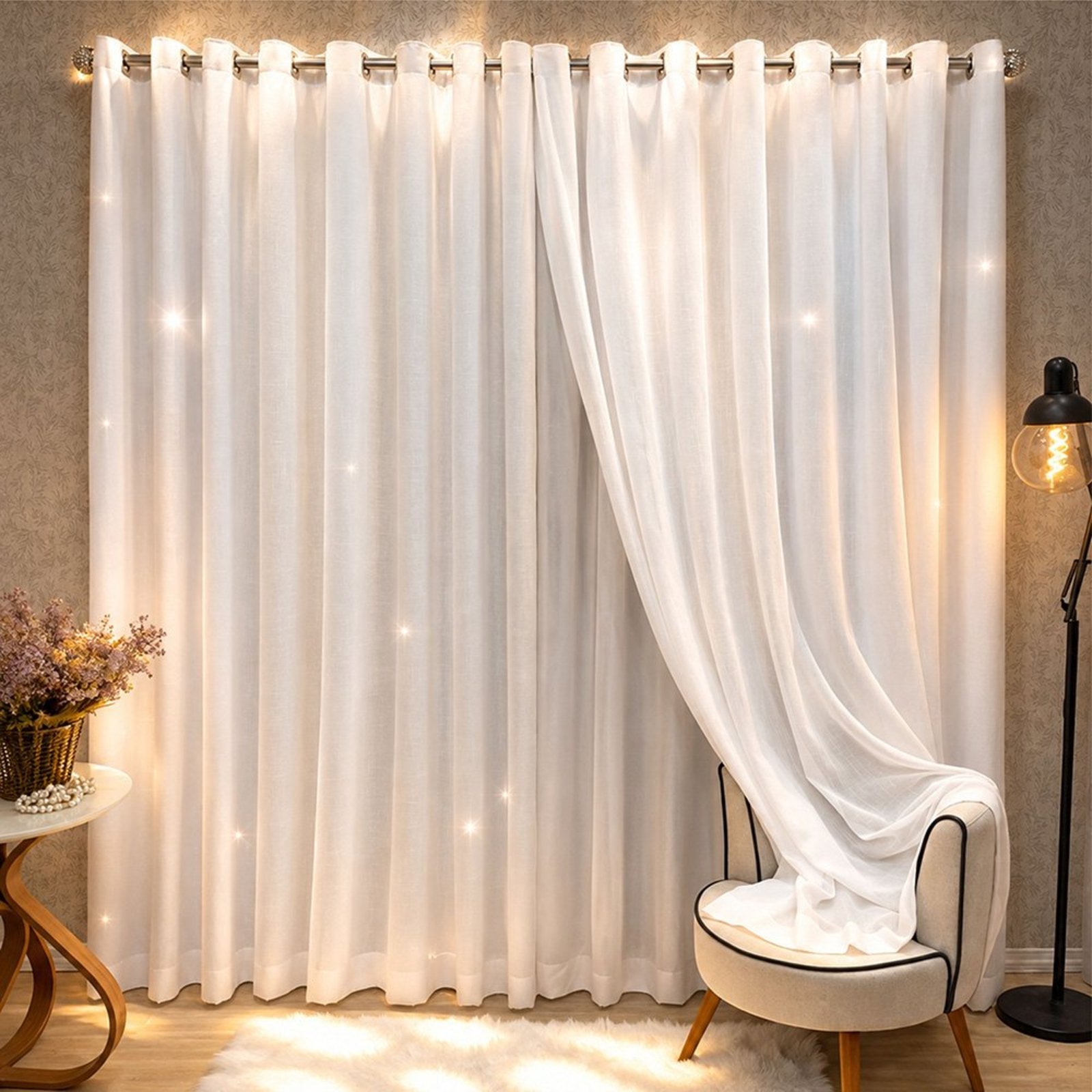 Cortina Athenas para Varão 2,00m x 1,70m Linha Nobre - Branca