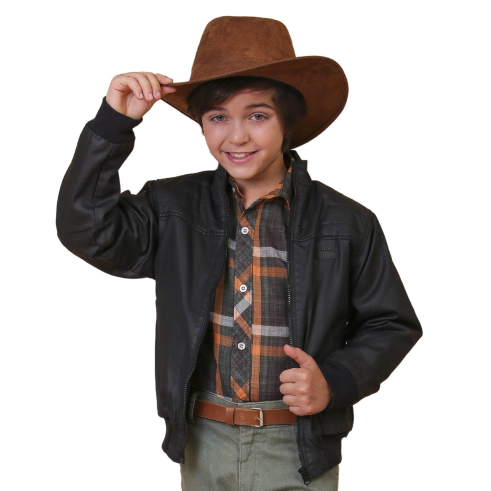 Infantil – Jaqueta Juvenil Look Jeans Resinada Preta