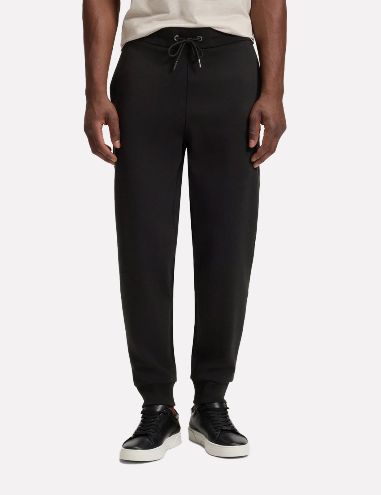 Vista 2 Calça Hugo Boss Masculina Moletom Regular C-Locsin 01 Preta preto Hugo Boss preto