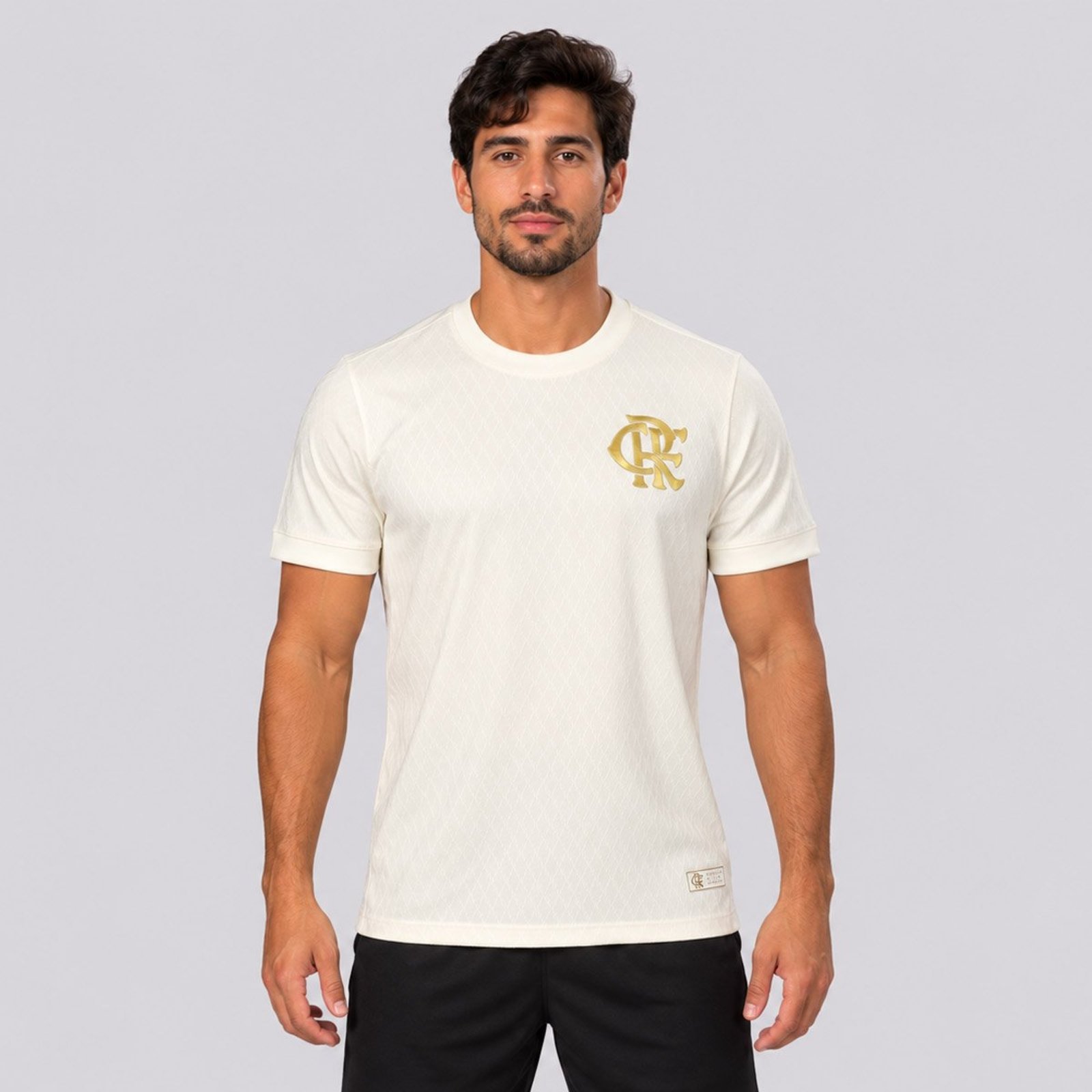 Camisa Flamengo Foco Jacquard Off White
