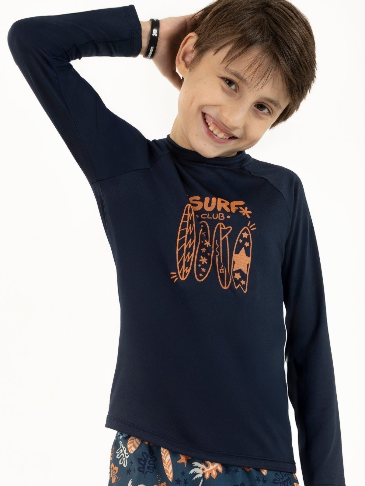 Camisa de Praia Unissex com Proteção UV 50+ - Clube do Surf Marinho