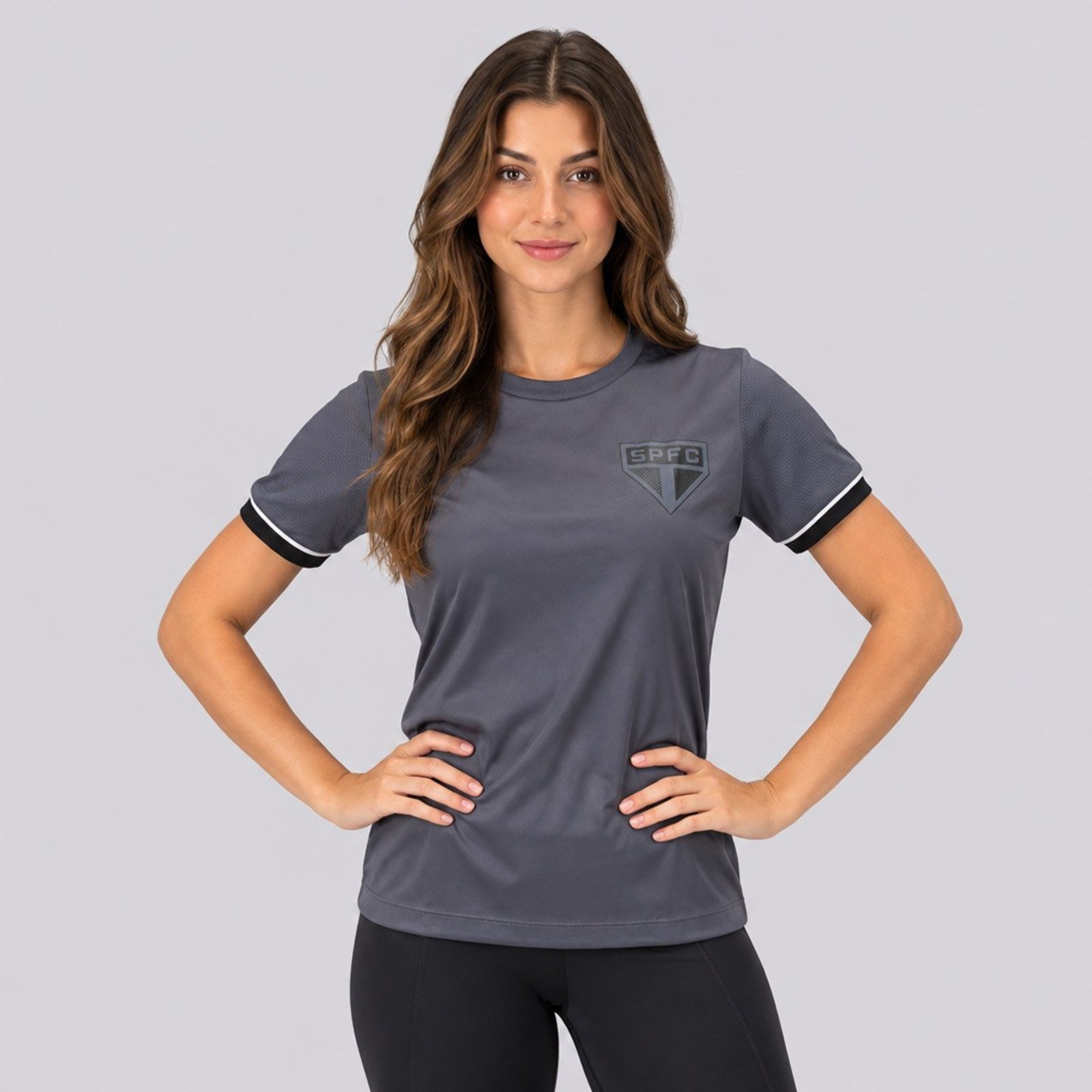Camisa São Paulo Faísca Feminina Cinza