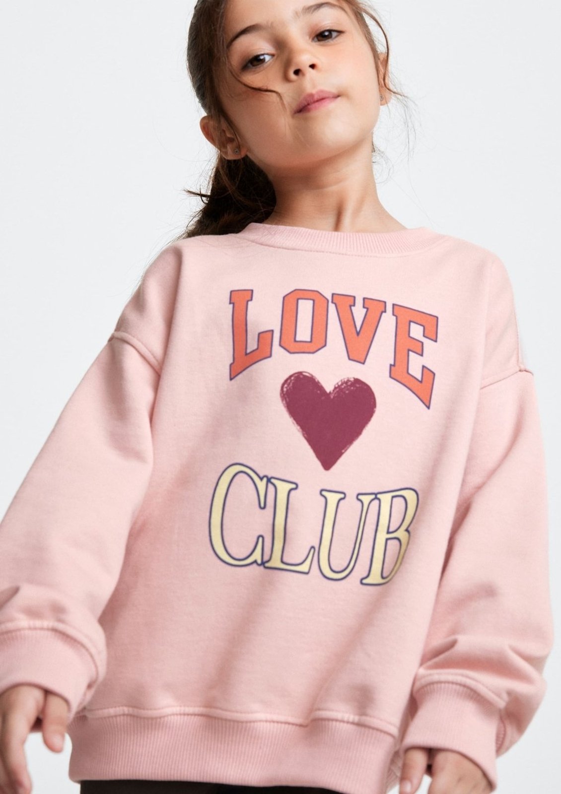 Infantil - Blusão De Moletom Menina Oversized Com Estampa Hering