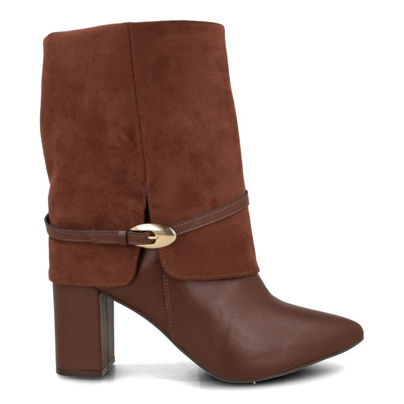 Bota Capa Via Marte Fivela Boho Feminina Marrom