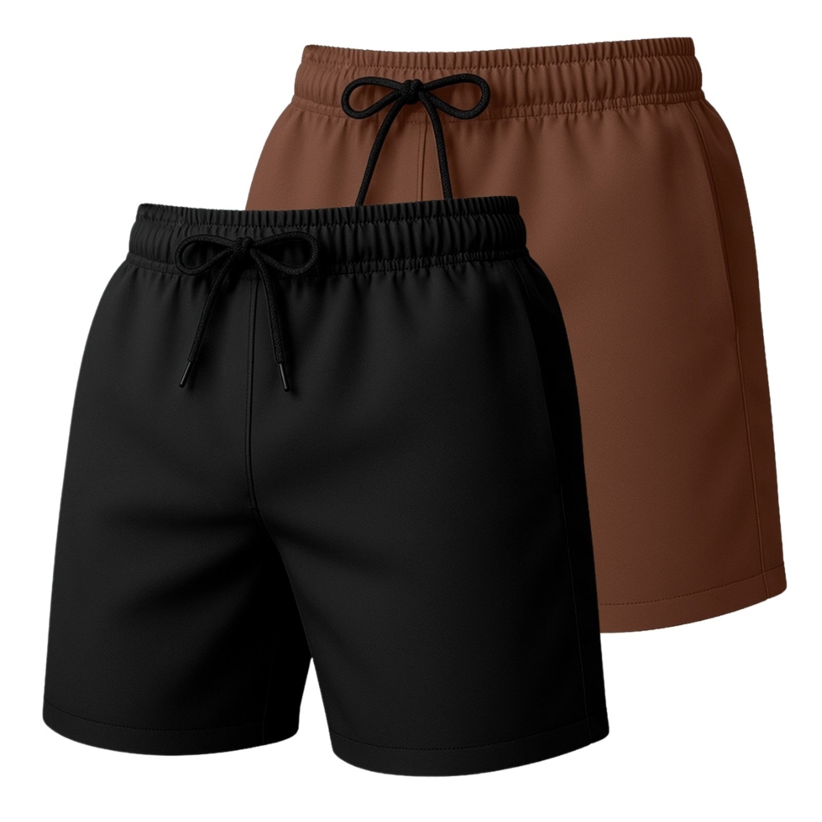 Kit 2 Short Tactel Elastano Moda Praia Masculino Bermuda Lisa