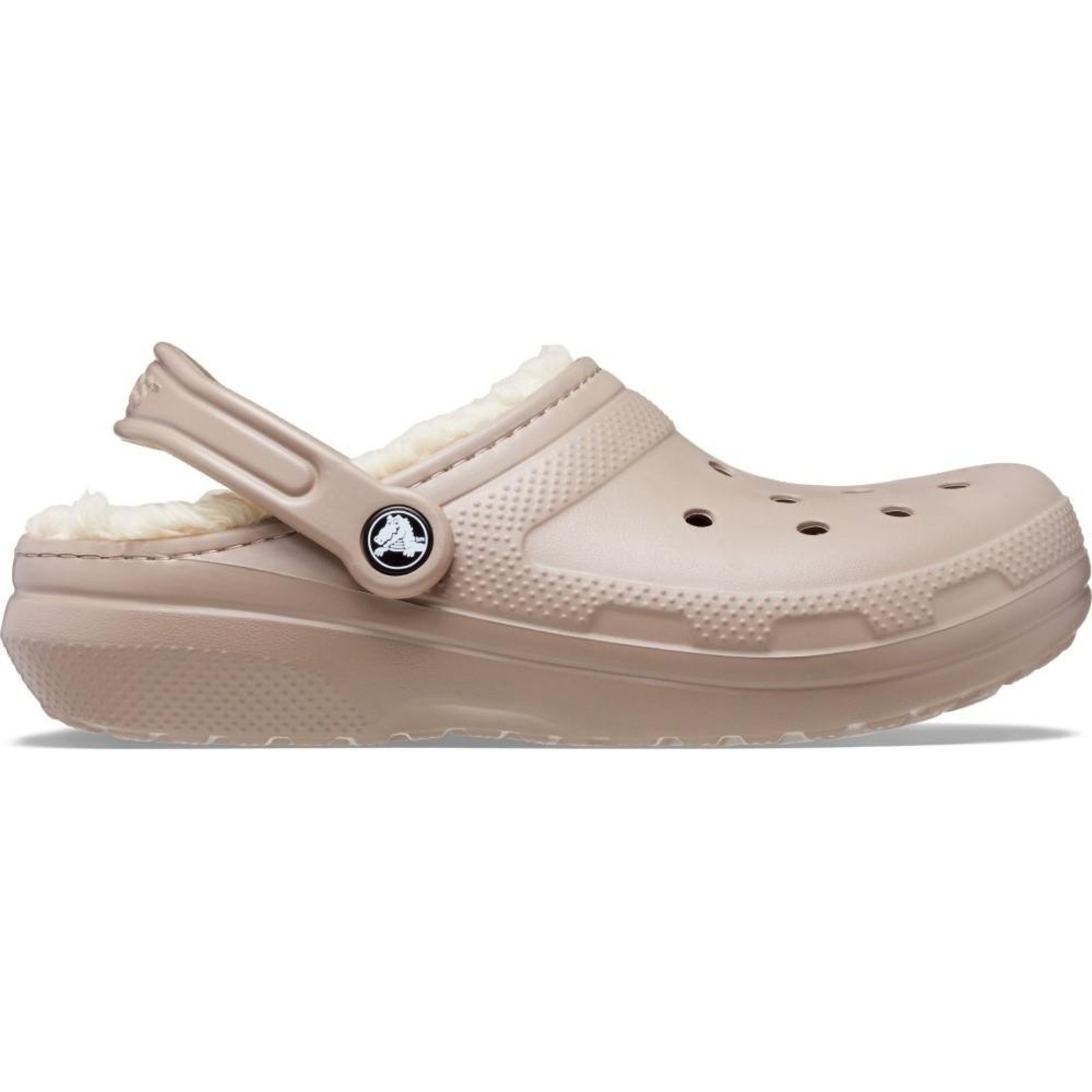 Infantil - Sandália Crocs Classic Lined Clog Mushroom/Bone Marrom
