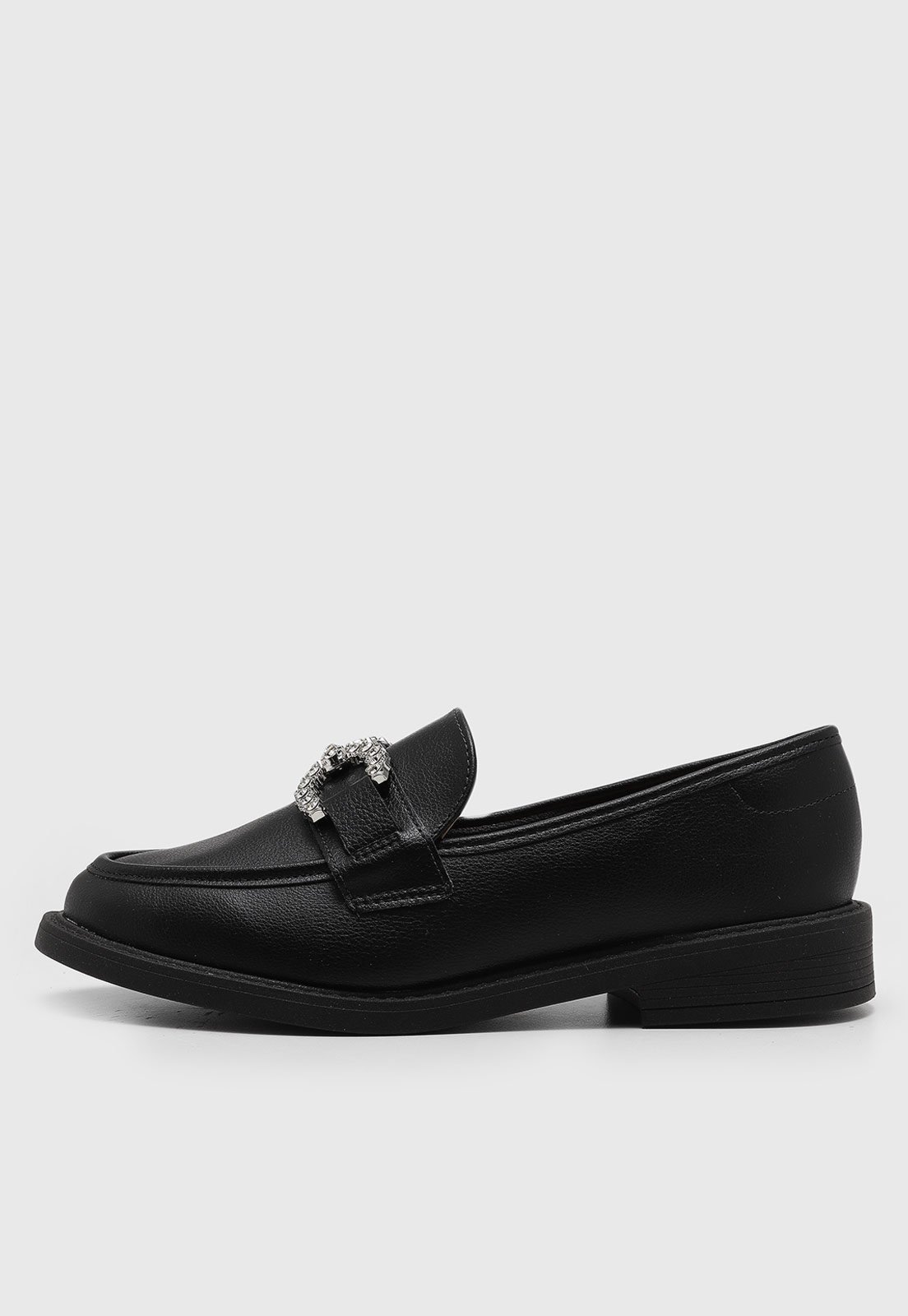 Mocassim Vizzano Fivela Pedraria Preta