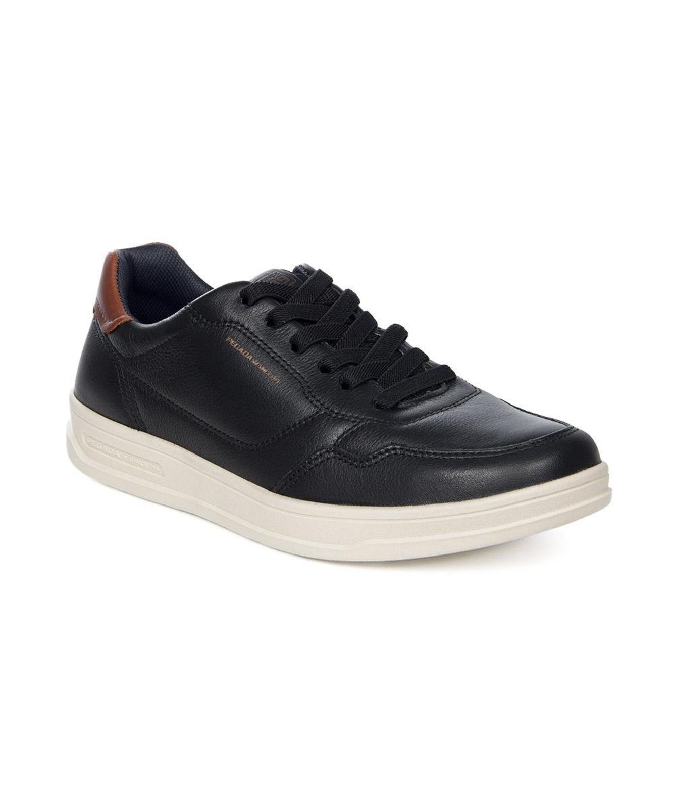 Tênis Masculino Pegada Casual Couro Preto Incolor