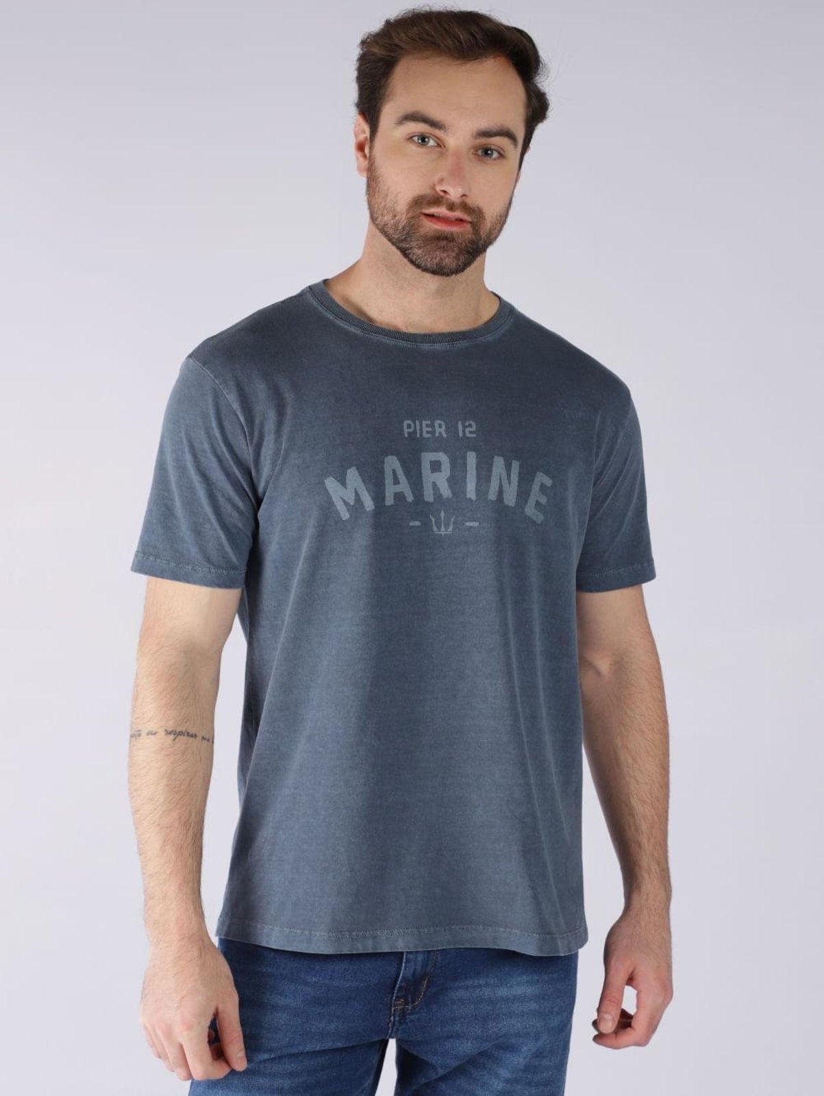 Camiseta Manga Curta Masculina MARINHO