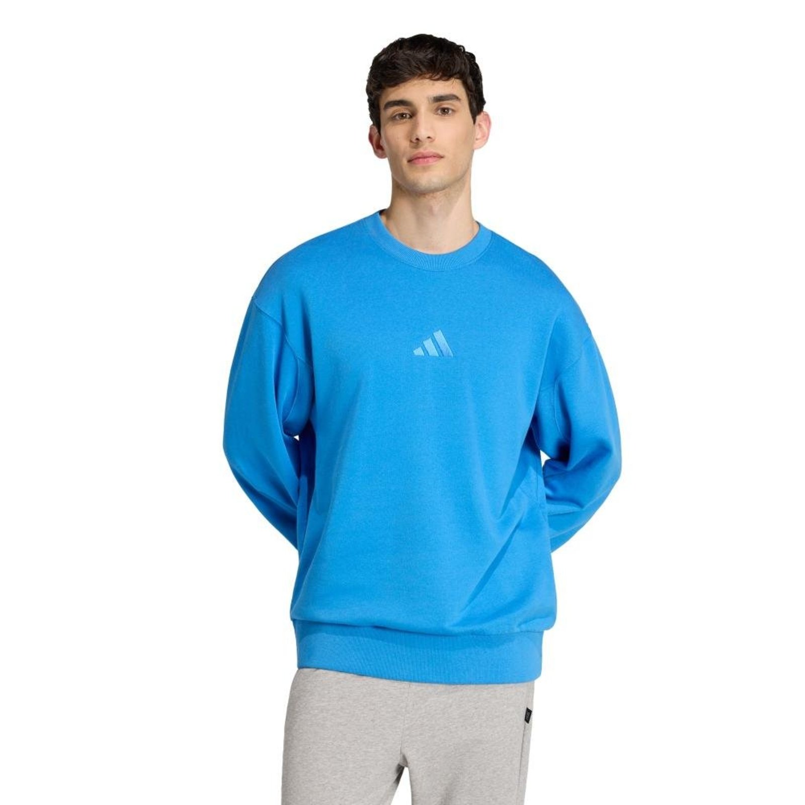 Blusa Moletom Crew Moletinho ALL SZN adidas Sportswear Azul