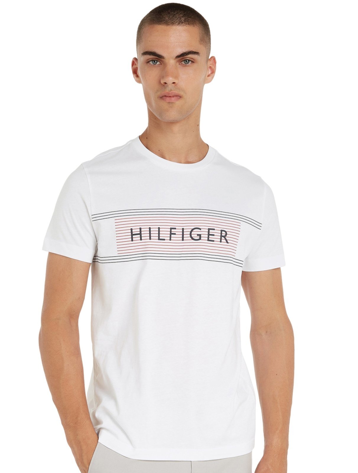 Camiseta Tommy Hilfiger Masculina Brand Love Chest Tee Branca