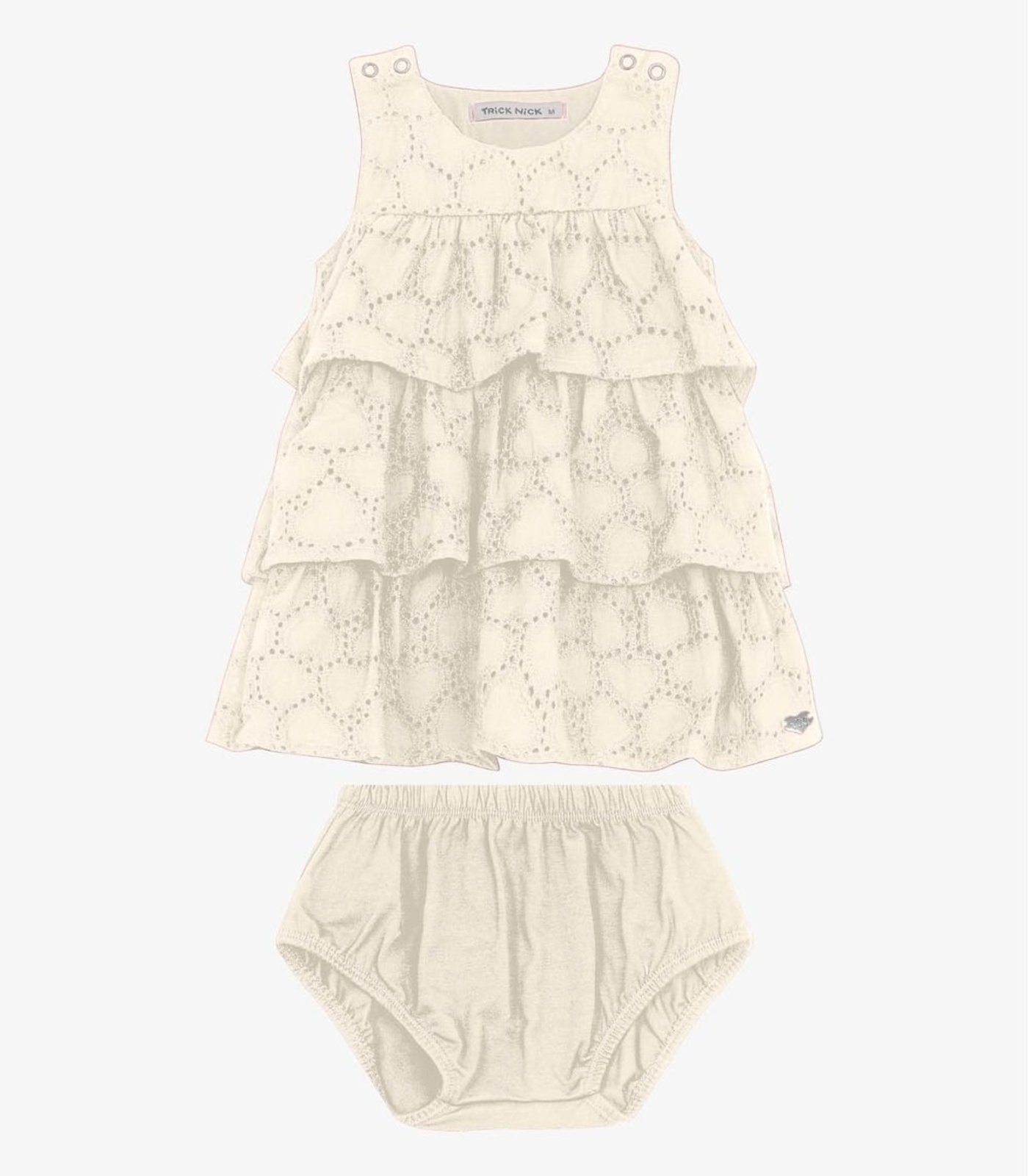Infantil - Vestido com Calcinha Trick Nick Bege
