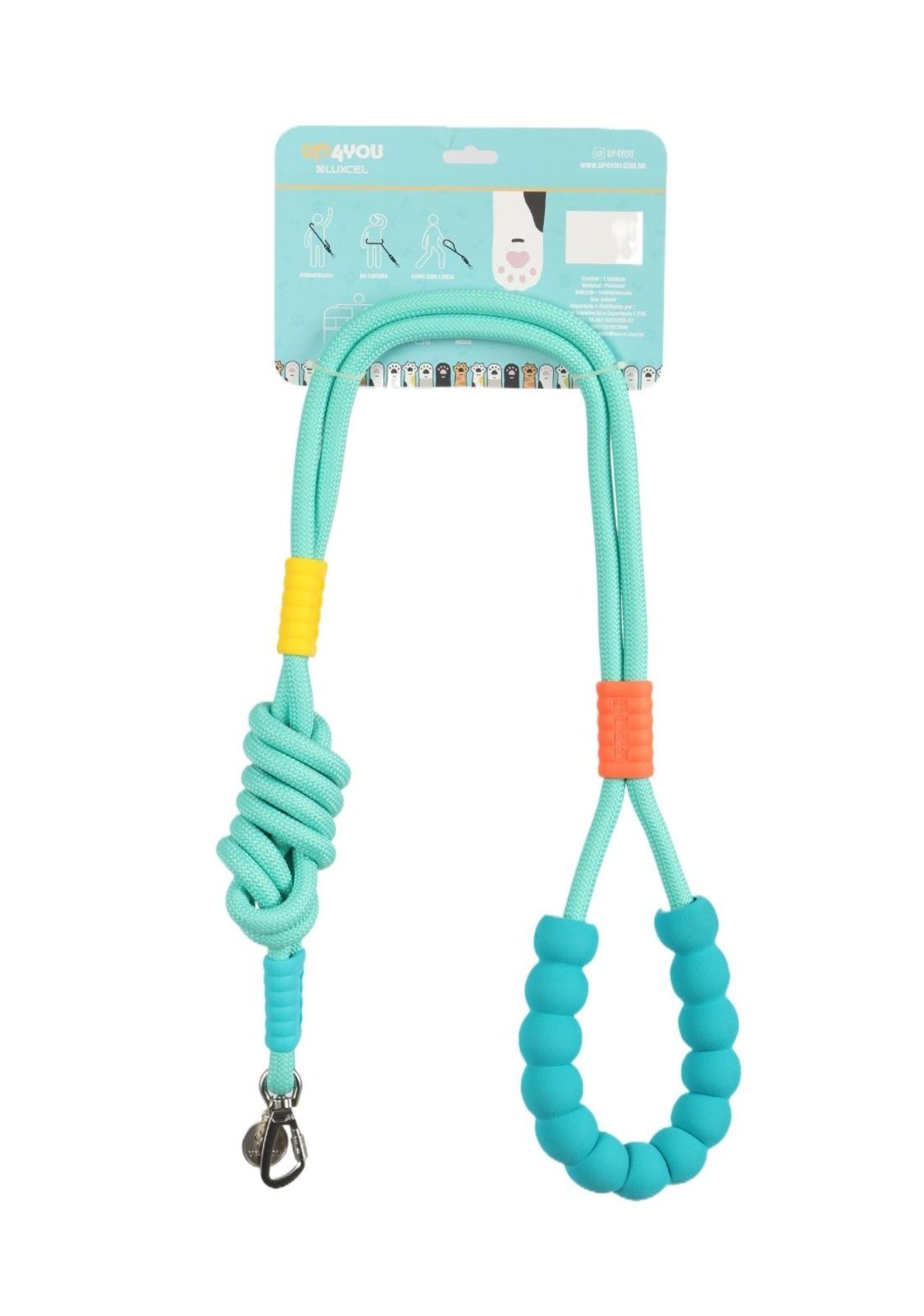 Infantil - Guia Pet Transversal Ajustável Poliéster Bubble Up4you Verde